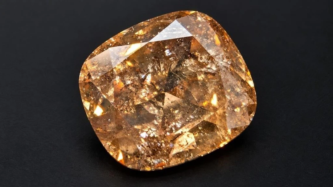 $8000, Natural champagne color diamond (1.56ct)gem
