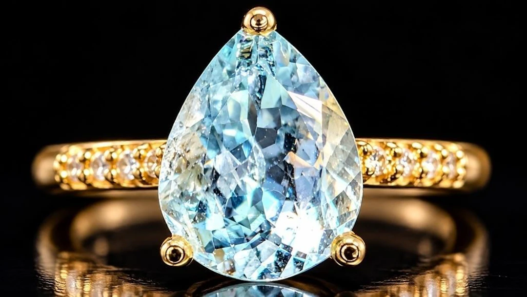 $2000, 10k(1.5g), aquamarine (1.1ct), diamond (0.0