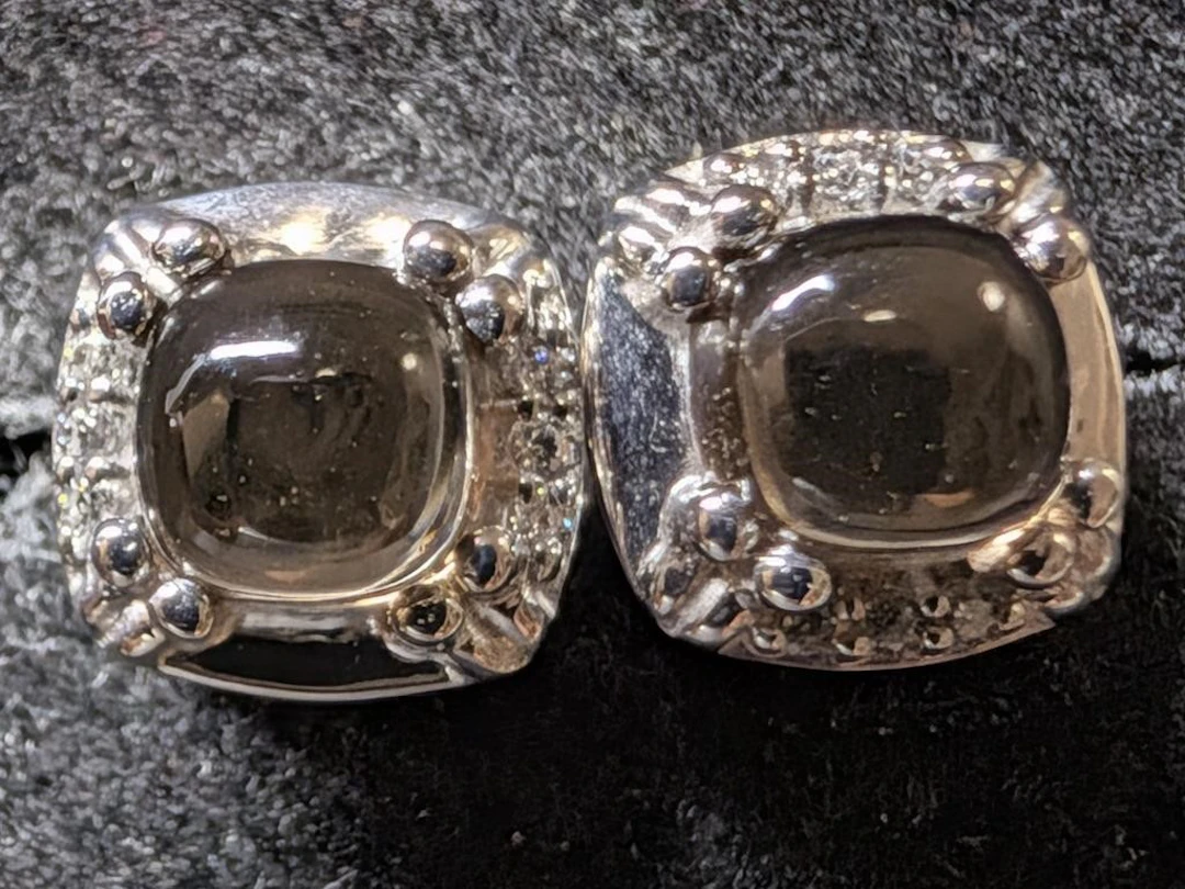 $100, Silver(3.95g), Smokey quartzEarring, apprais
