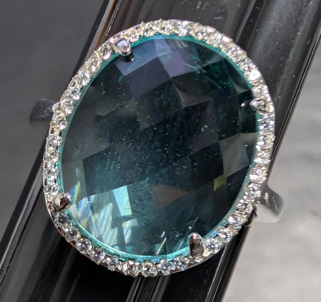 $230, silver (5.7g), cz ring, size 9, retail valu