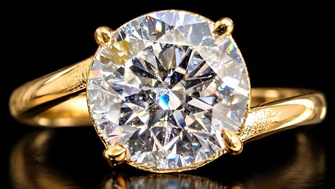 $1500, 10k(1.22g), lab diamond (1.2ct)ring, size 6