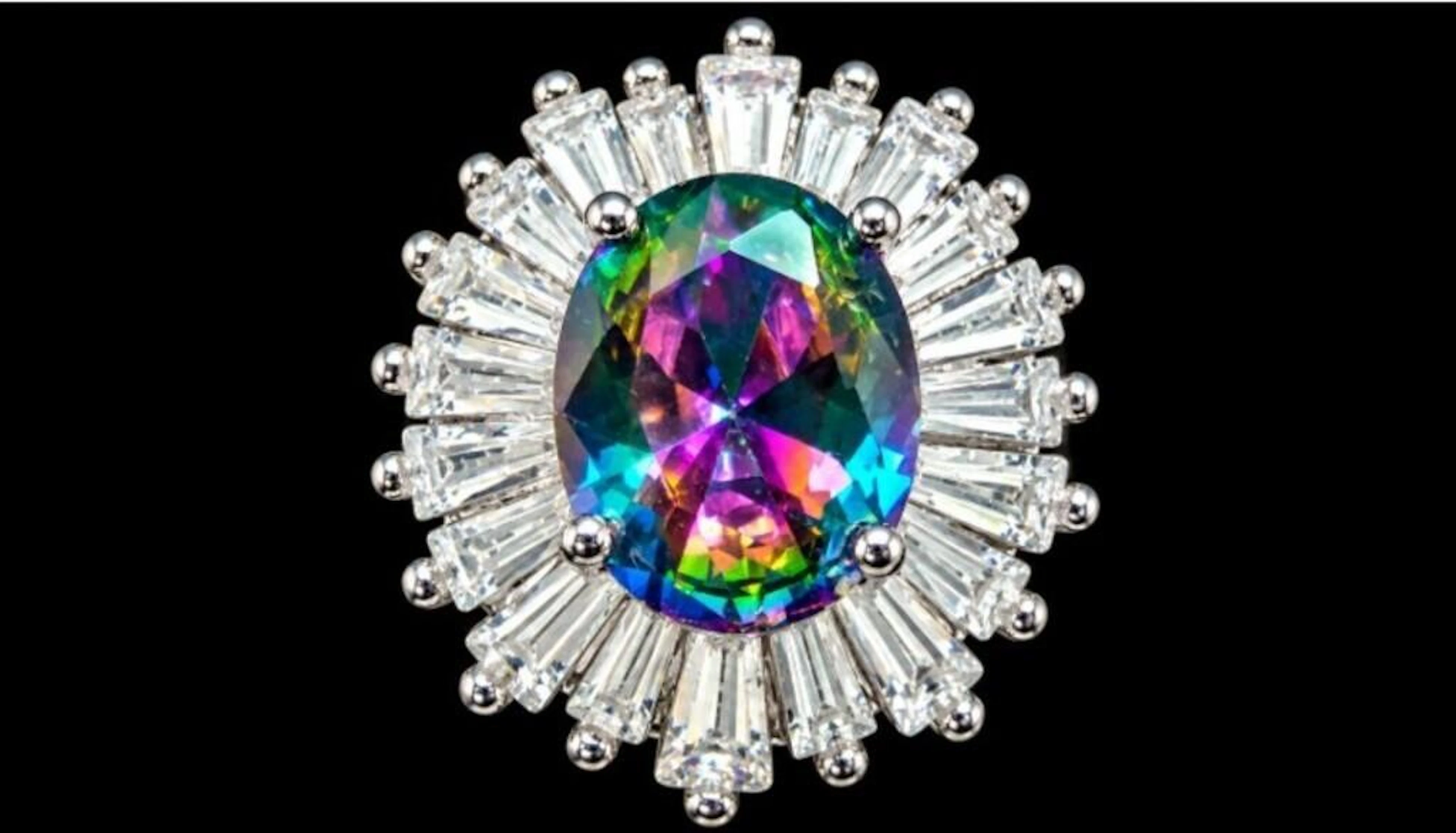 $330, silver(4.72g), mystic topaz (2.25ct)ring, si