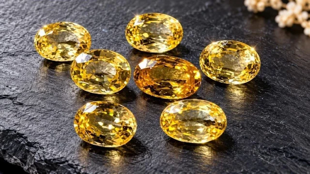 $120, Genuine Yellow Sapphire (app 2ct)Gemstone, a