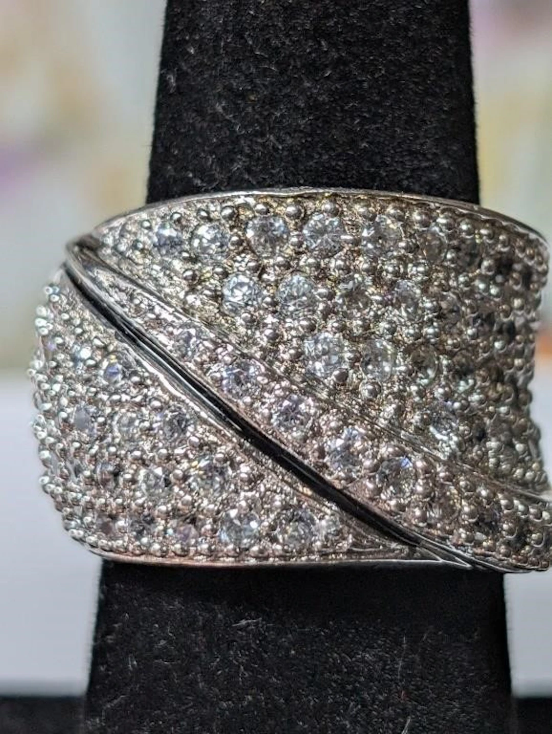 $225, Silver(8.98g), CZRing, size , appraised/reta