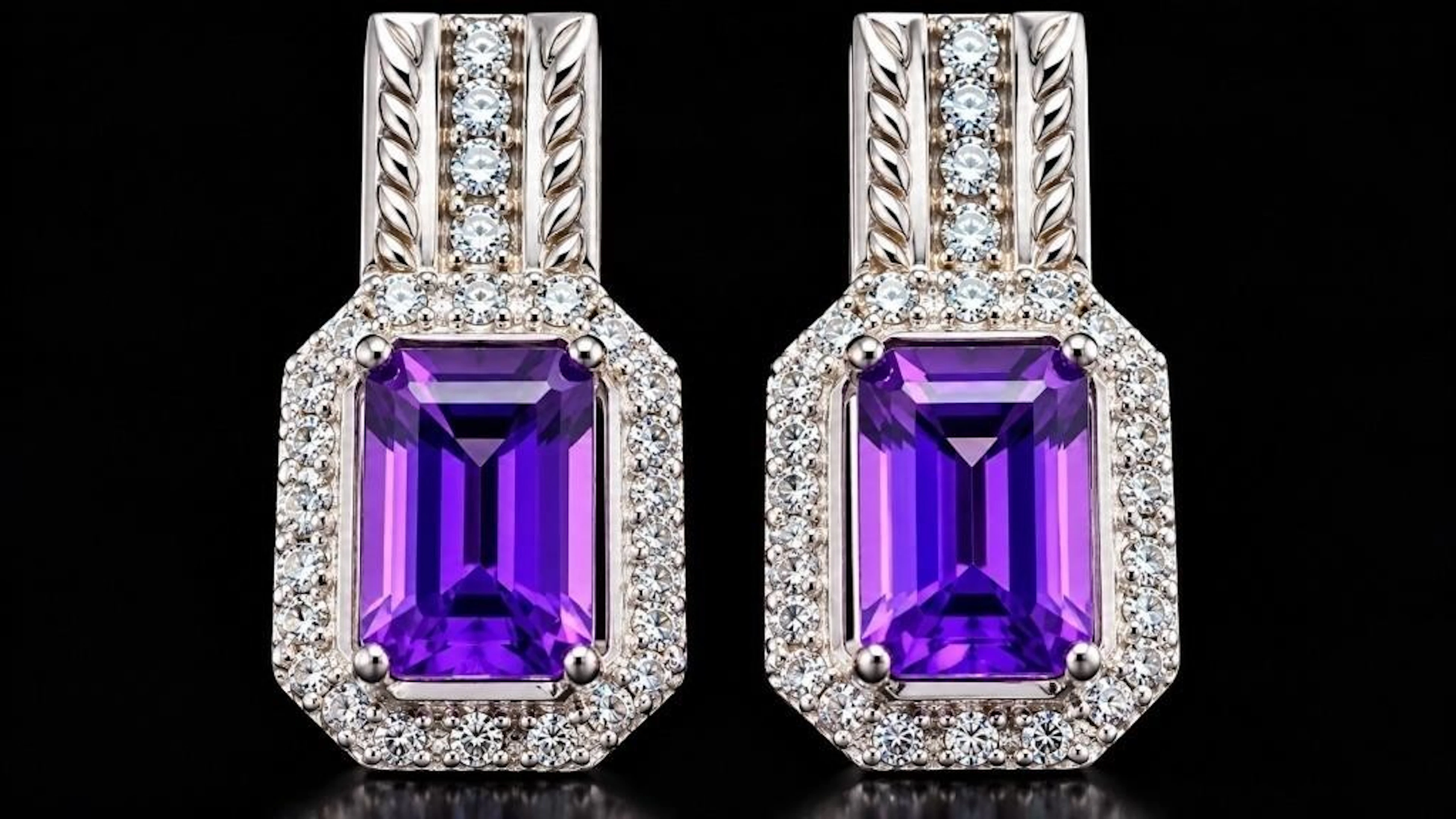 $260, silver(3.7g), amethyst (3ct)earring, retail
