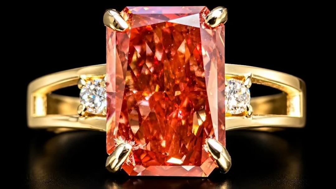 $4800, 10k(1.8g), lab diamond (2ct)ring, size 6, r