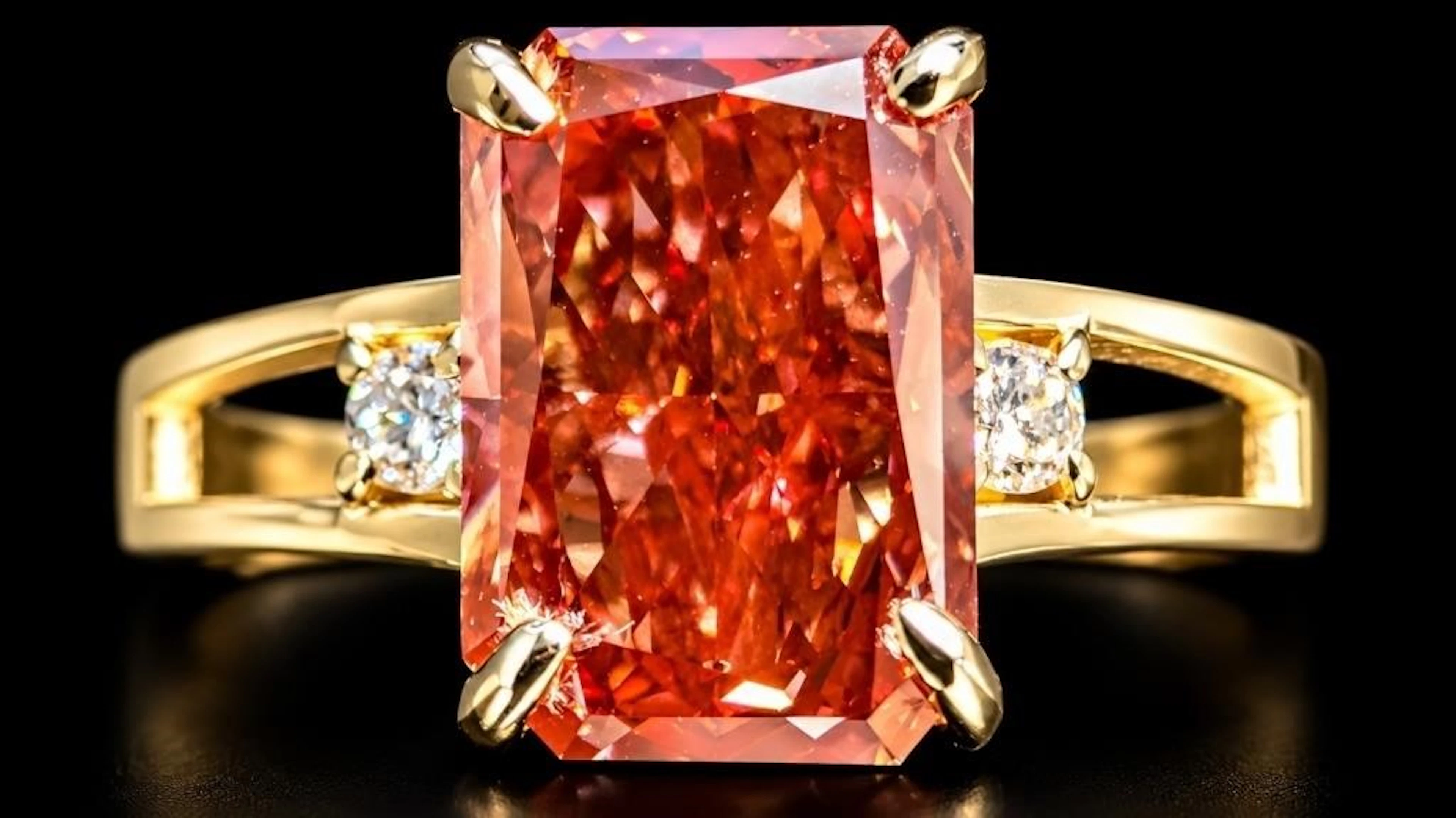 $4800, 10k(1.8g), lab diamond (2ct)ring, size 6, r