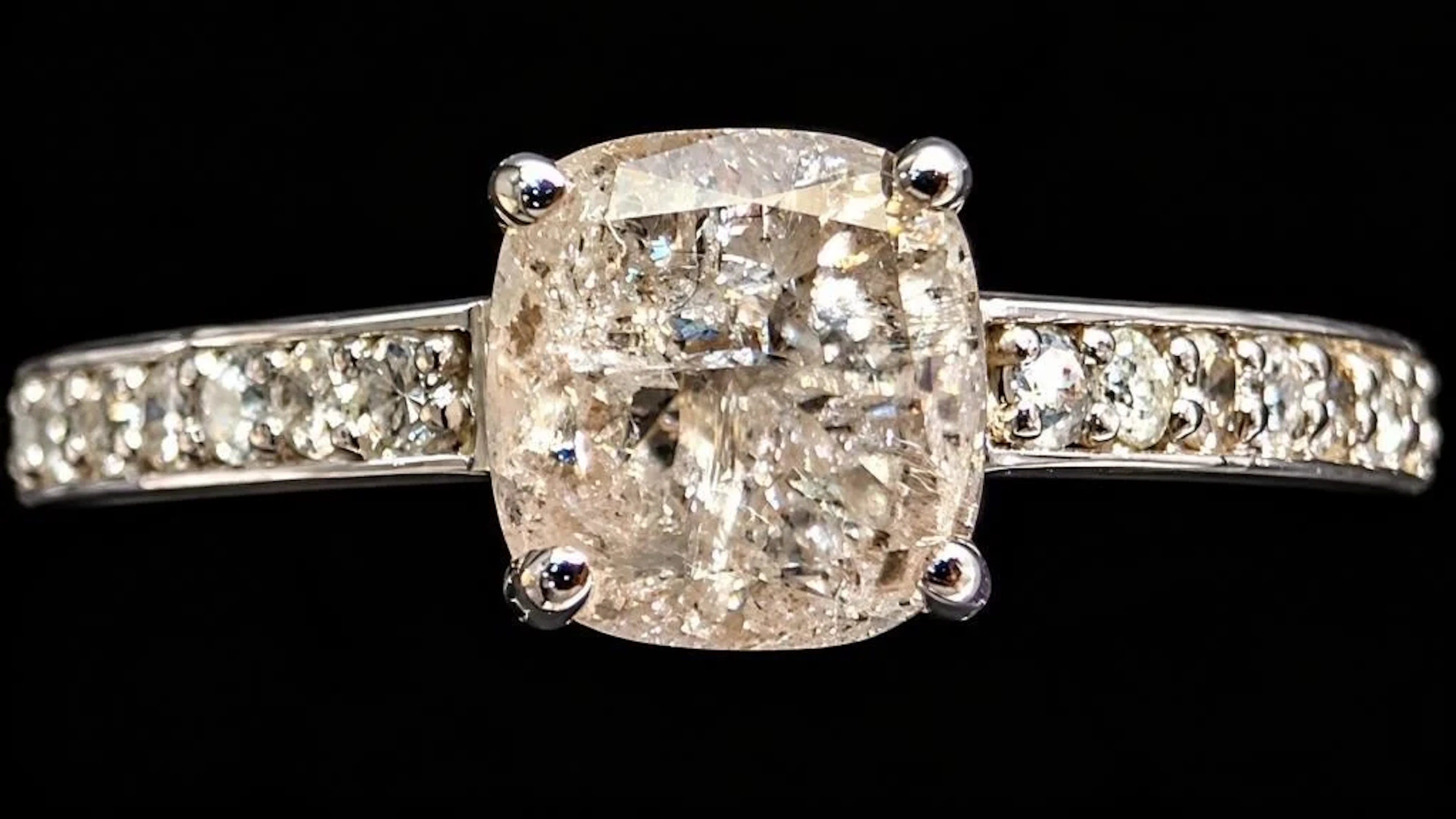 $6035, 14k(2.1g), diamond (1.2ct), diamond (0.07ct