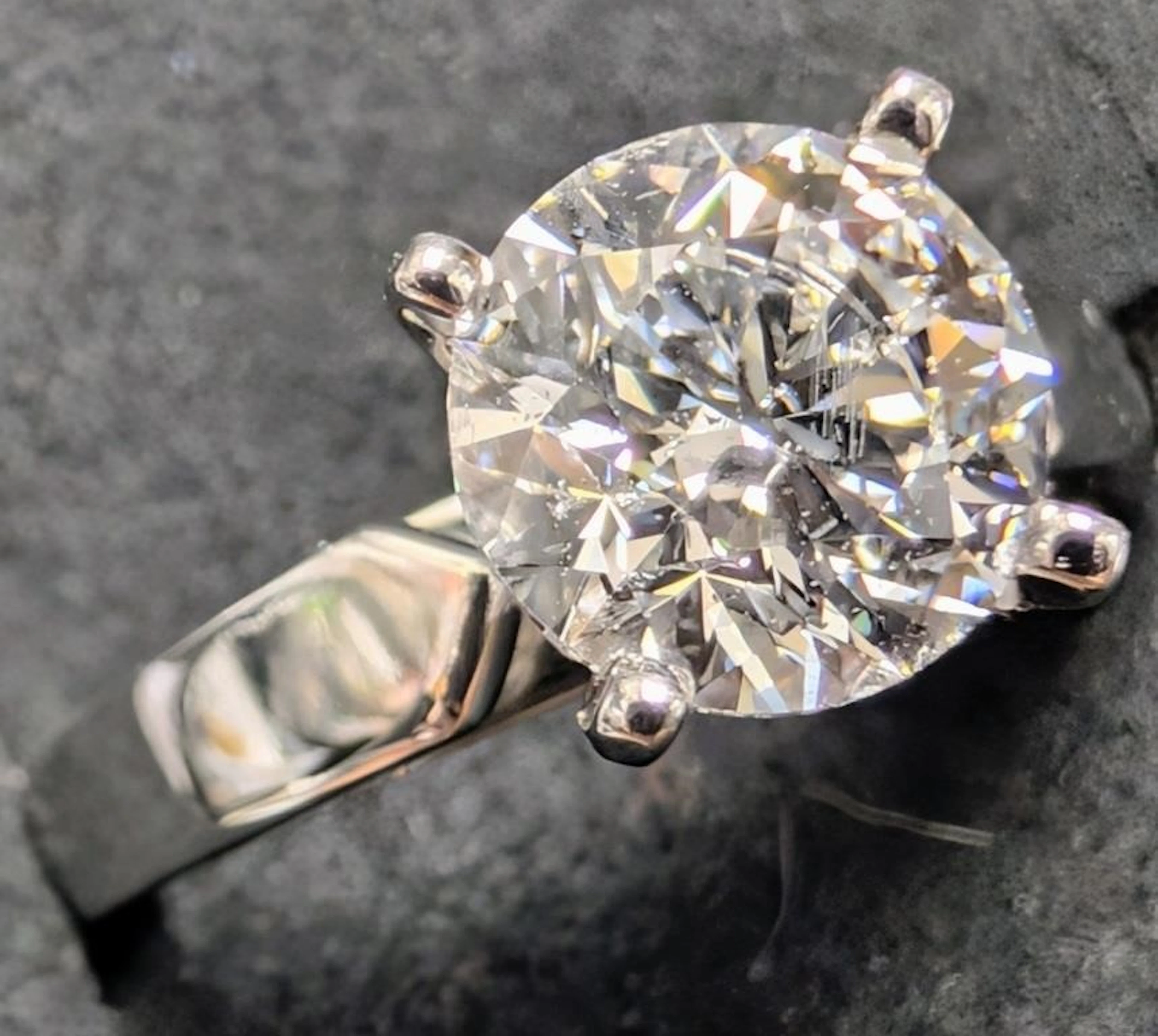 $5685, 14k(3.96g), lab diamond (1.5ct)ring, size 5