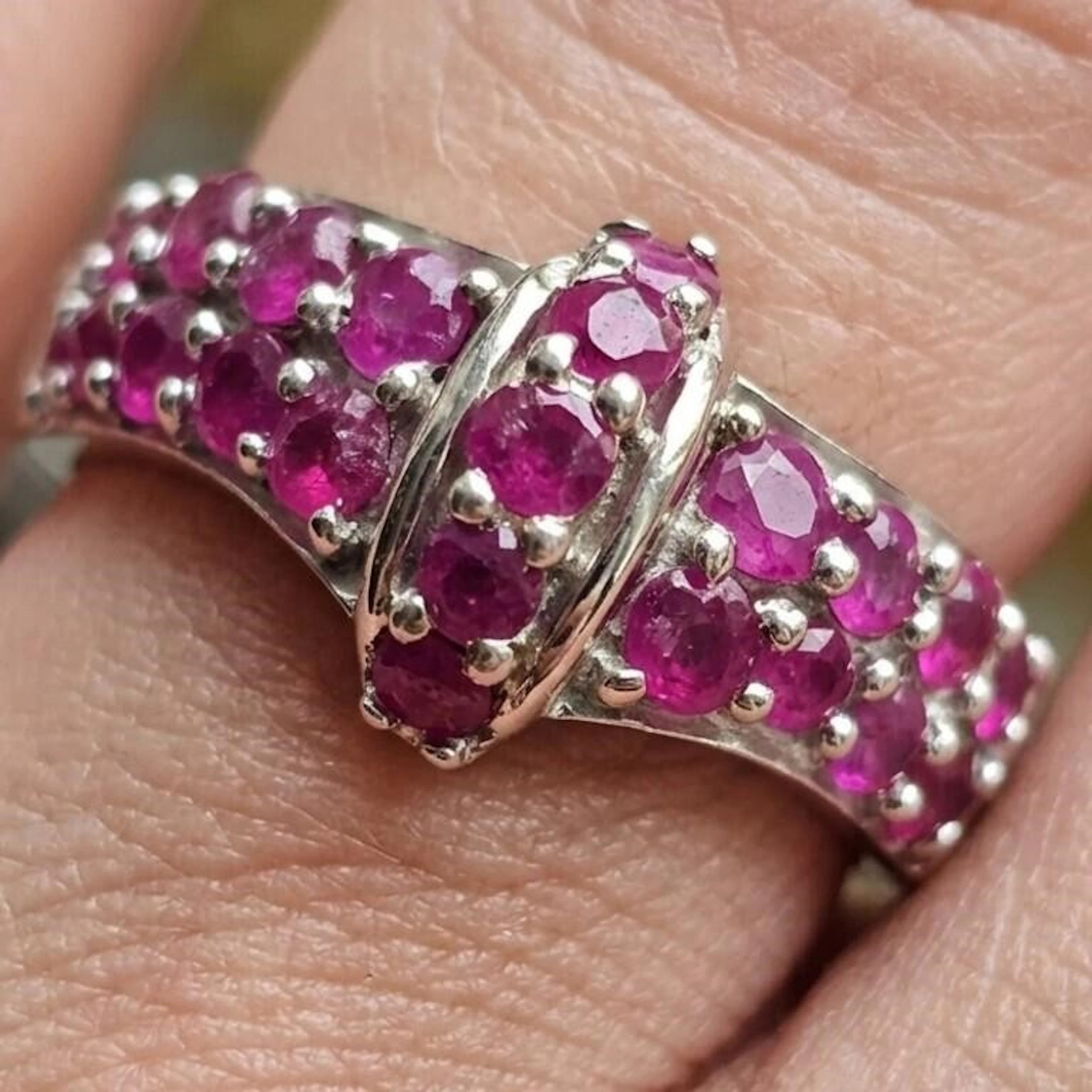 Silver 3.55g Ruby 0.65ct Ring