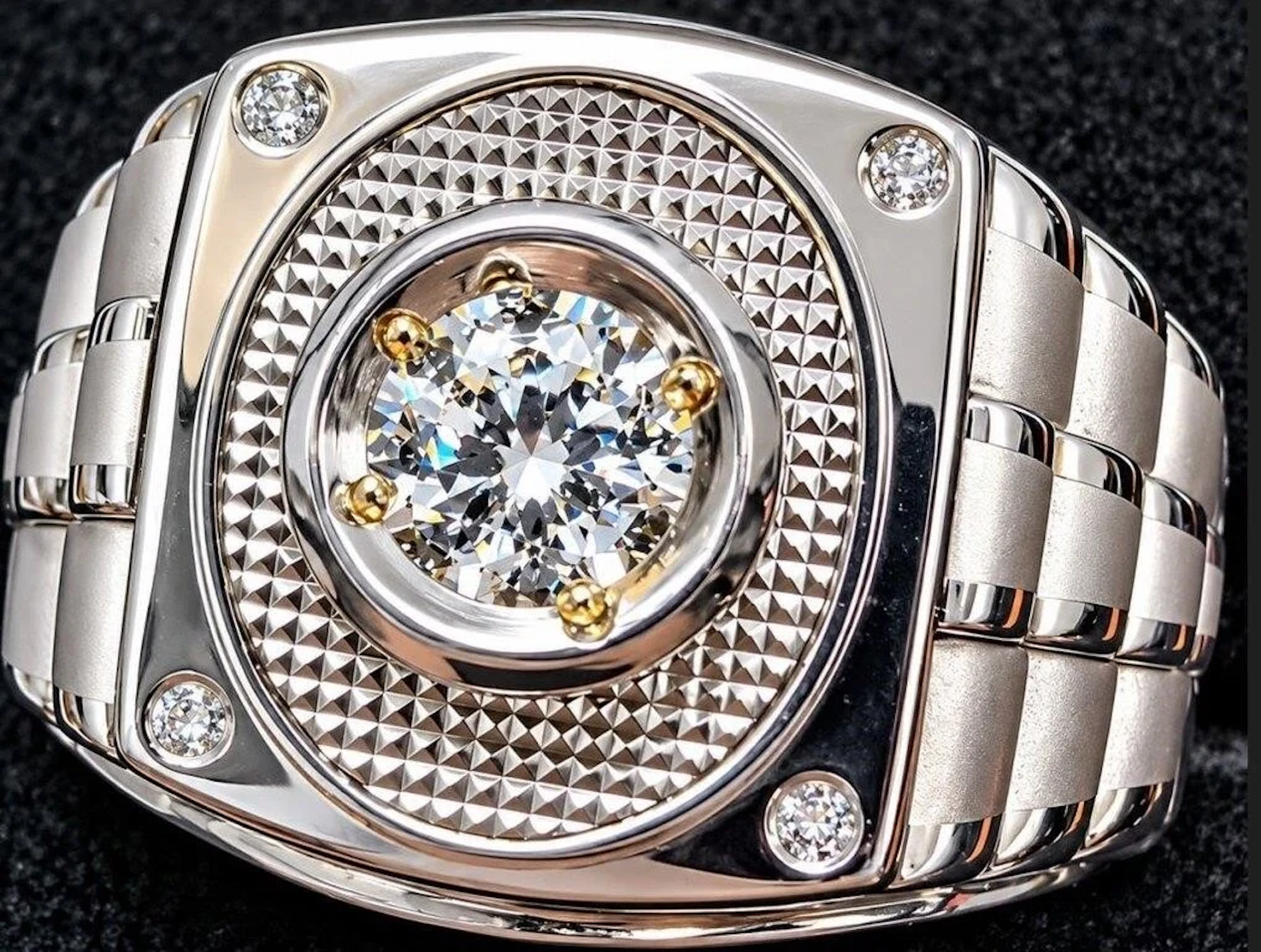 $6500, 10k(8.2g), lab diamond (0.31ct)ring, size