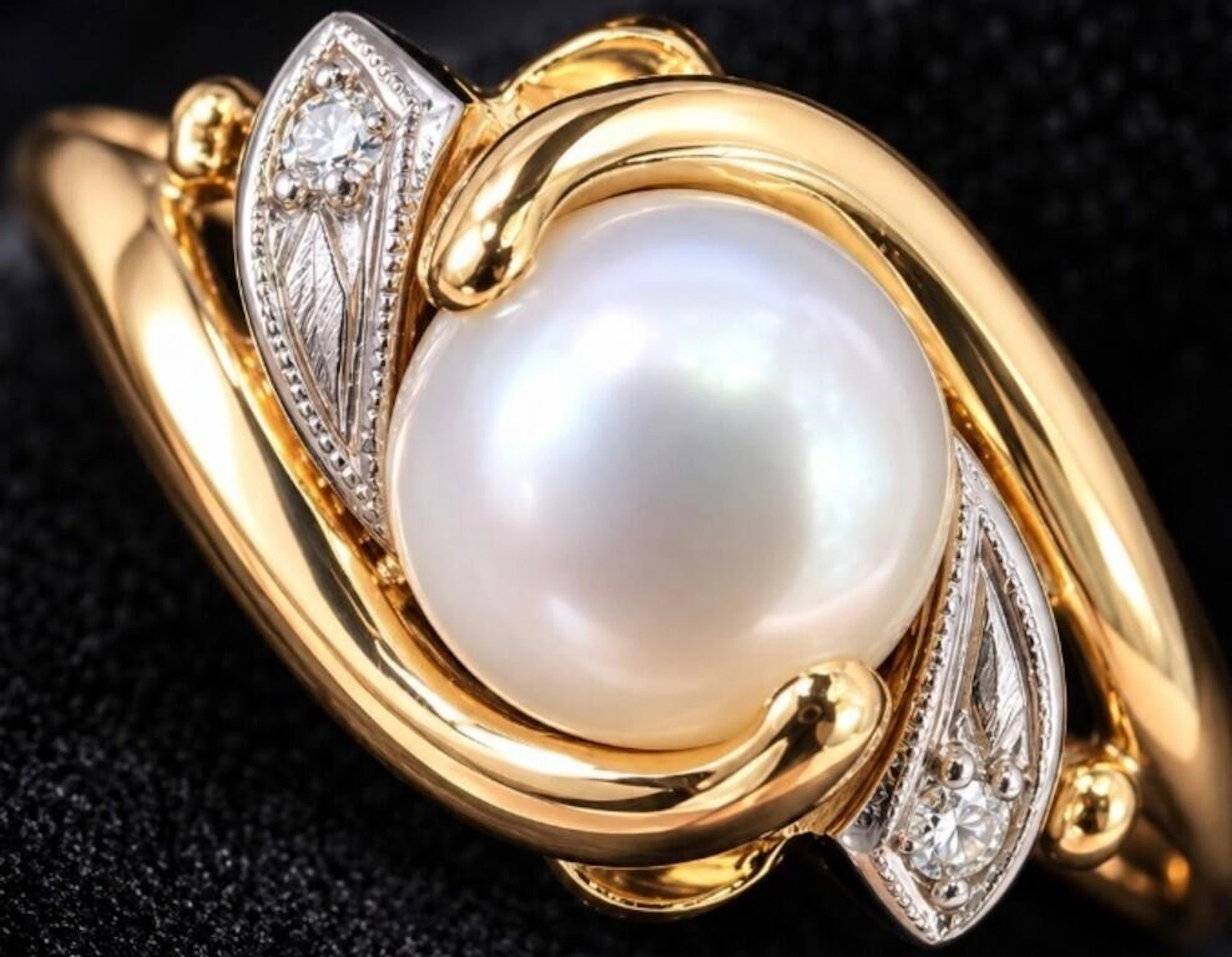 $3400, 10k(2.7g), fresh water pearlring, size 8, r