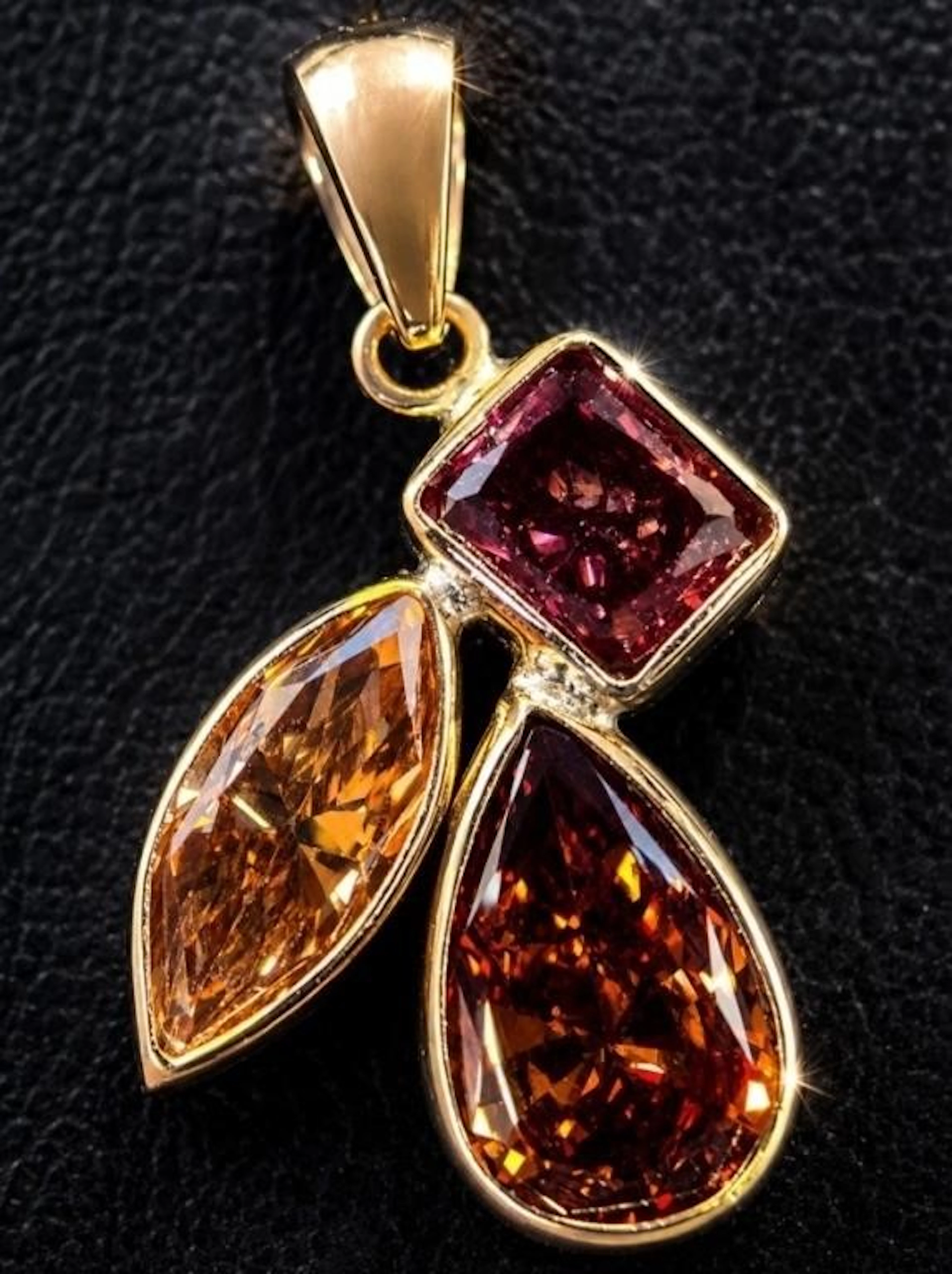 $0, 14k(0.8g), color lab diamond (2.01ct) pendant