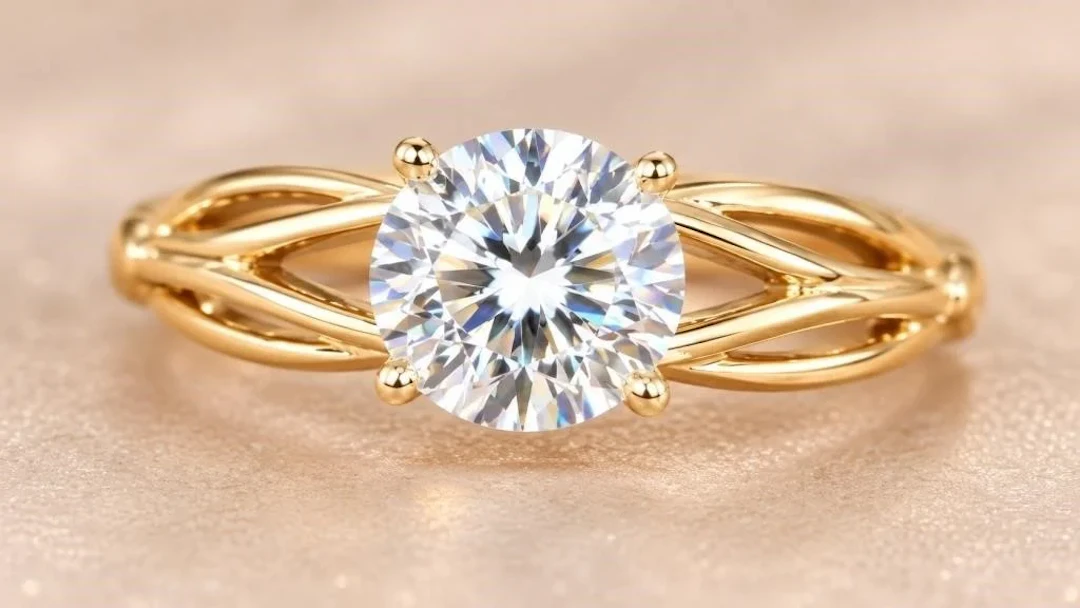 $2000, 10k(1.4g), lab diamond (0.45ct)ring, size