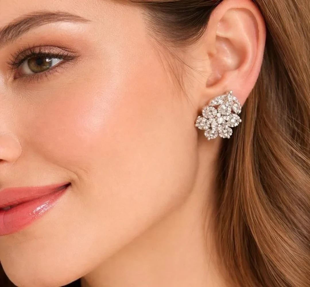 $4615, 14K(2.41g), Natural Diamonds (1.45ct)Earrin