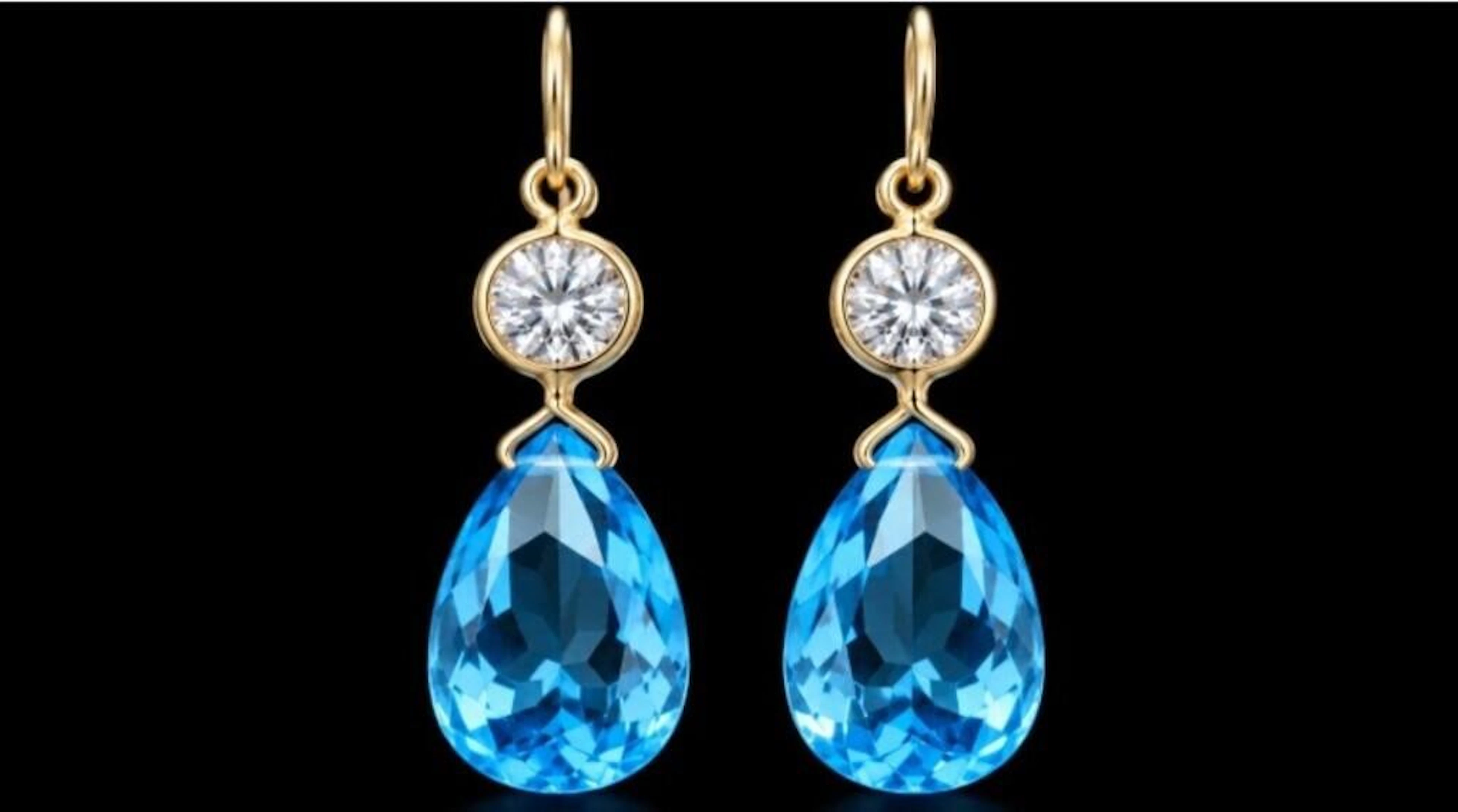 $1600, 10k(1.3g), blue topaz (5ct), lab diamond (0