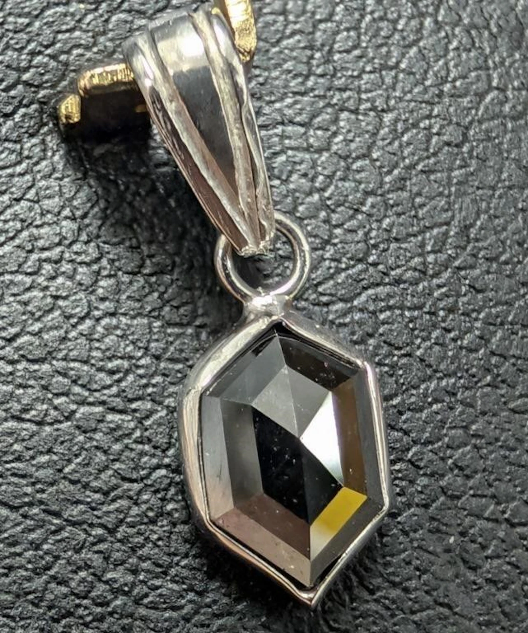 $1600, 14k black diamond (0.95ct) pendant, retail