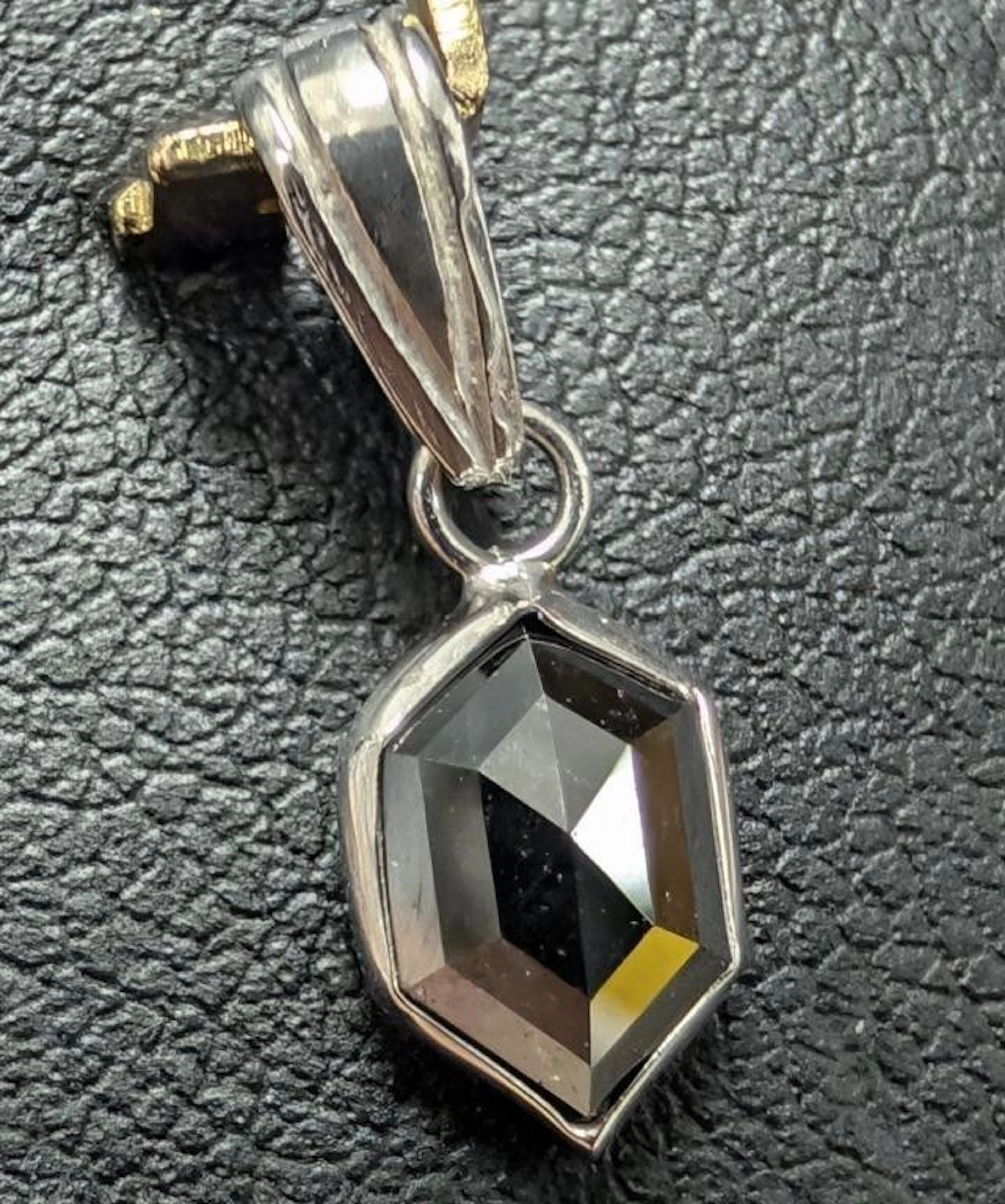 $1600, 14k black diamond (0.95ct) pendant, retail