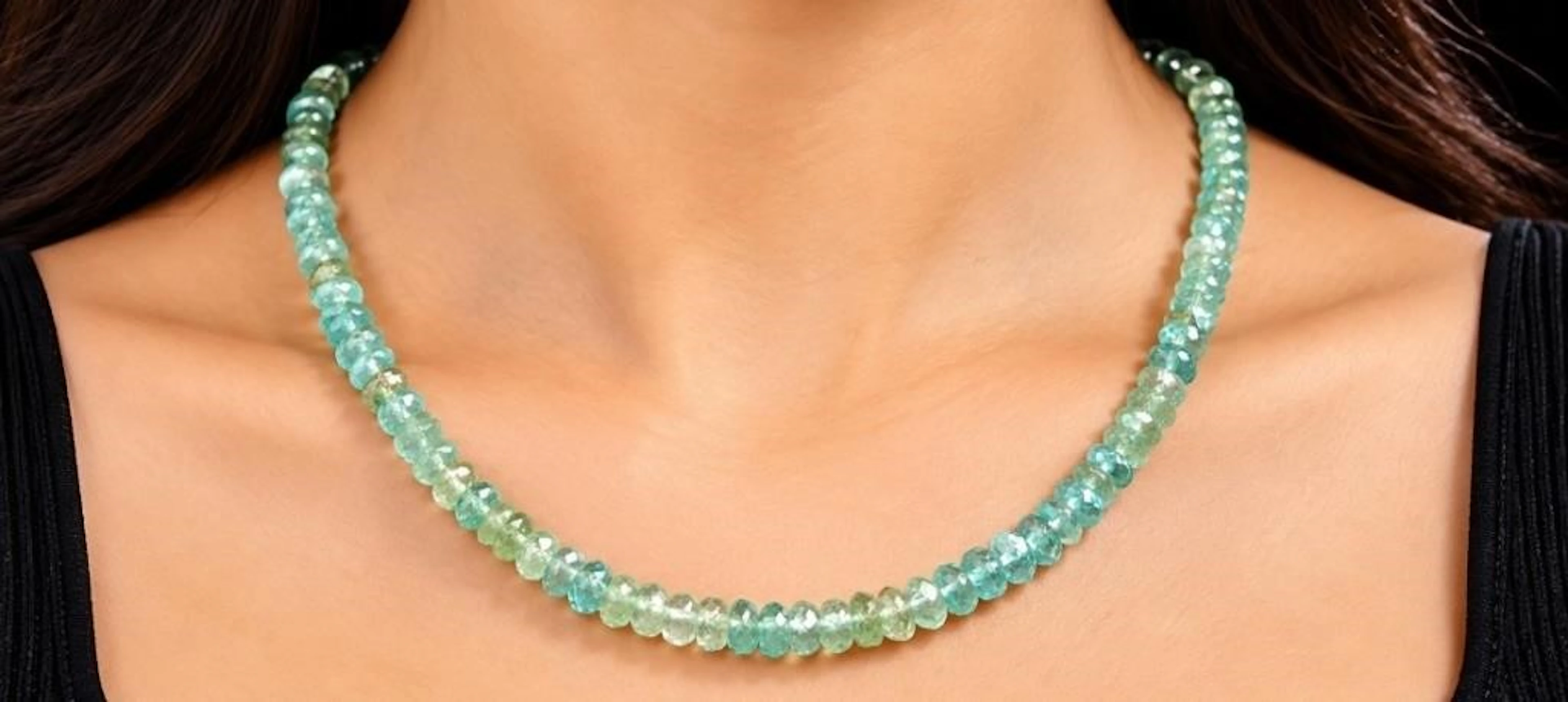 $500, apatite faceted beads (approx 95ct)necklace