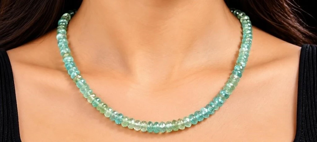 $500, apatite faceted beads (approx 95ct)necklace
