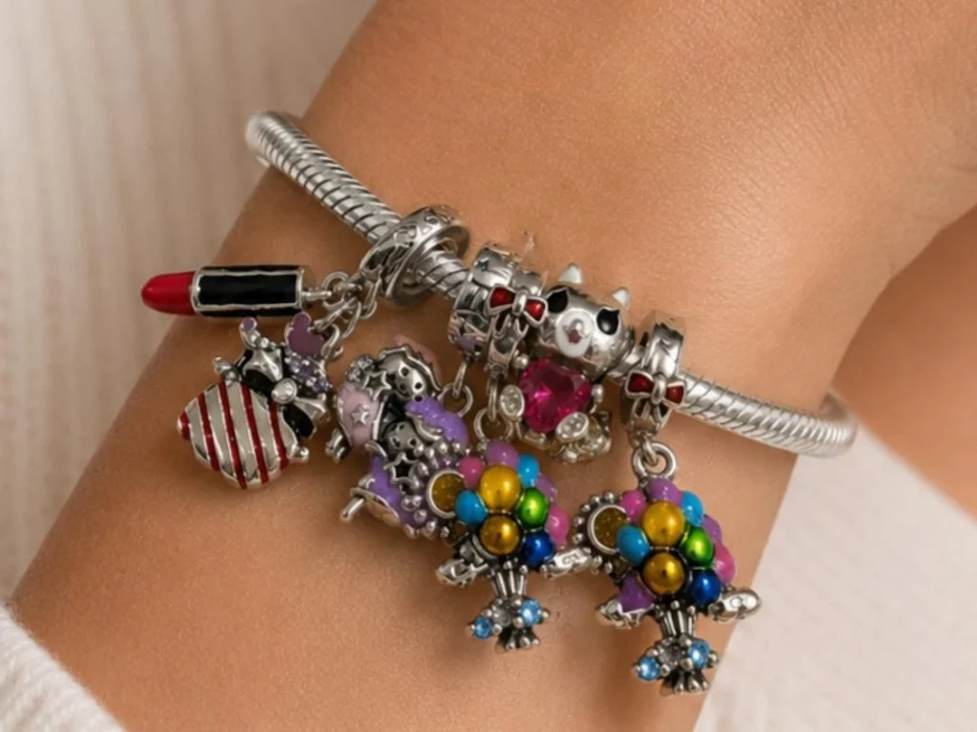 $690, Silver(27.46g), pandora style Bacelet,7", a