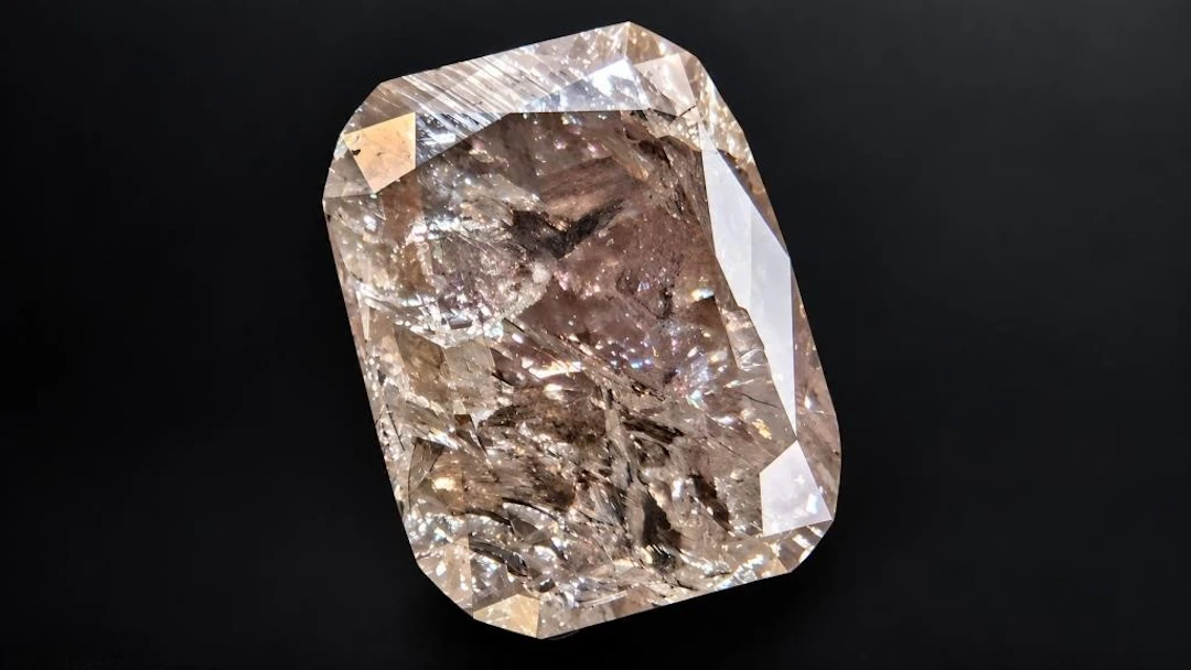 $6000, pinkish brown natural diamond (1.04ct)gemst