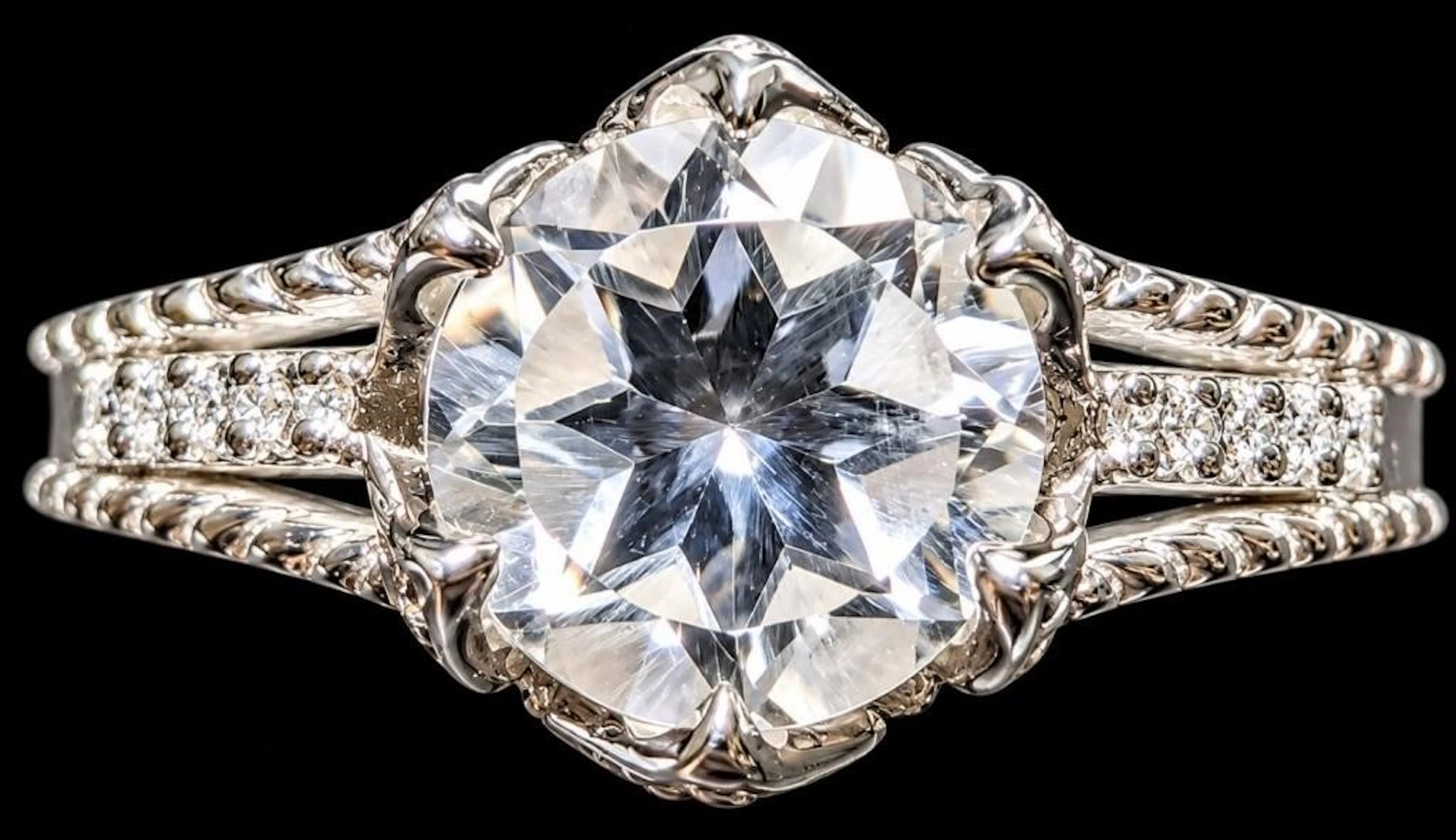 $250, silver(4.14g), white topaz (1.5ct)ring, si