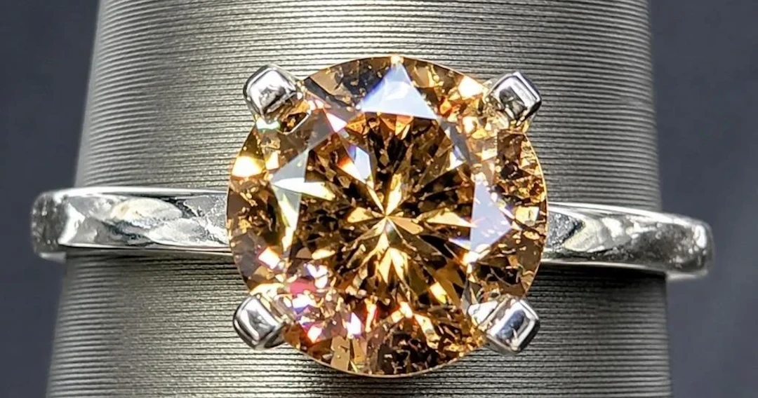 $6275, 14k(2.33g), natural champagne diamond (1.5