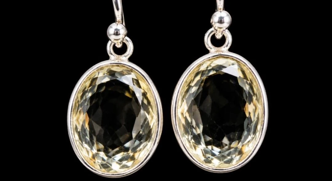 $80, silver(2.5g), green amethyst (7ct)earring, re