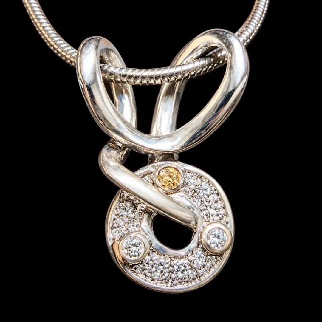 $170, silver(5.6g), cz necklace 18", retail valu