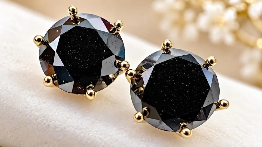 $2400, 14Kblack diamond (2.1ct)earing, retail valu