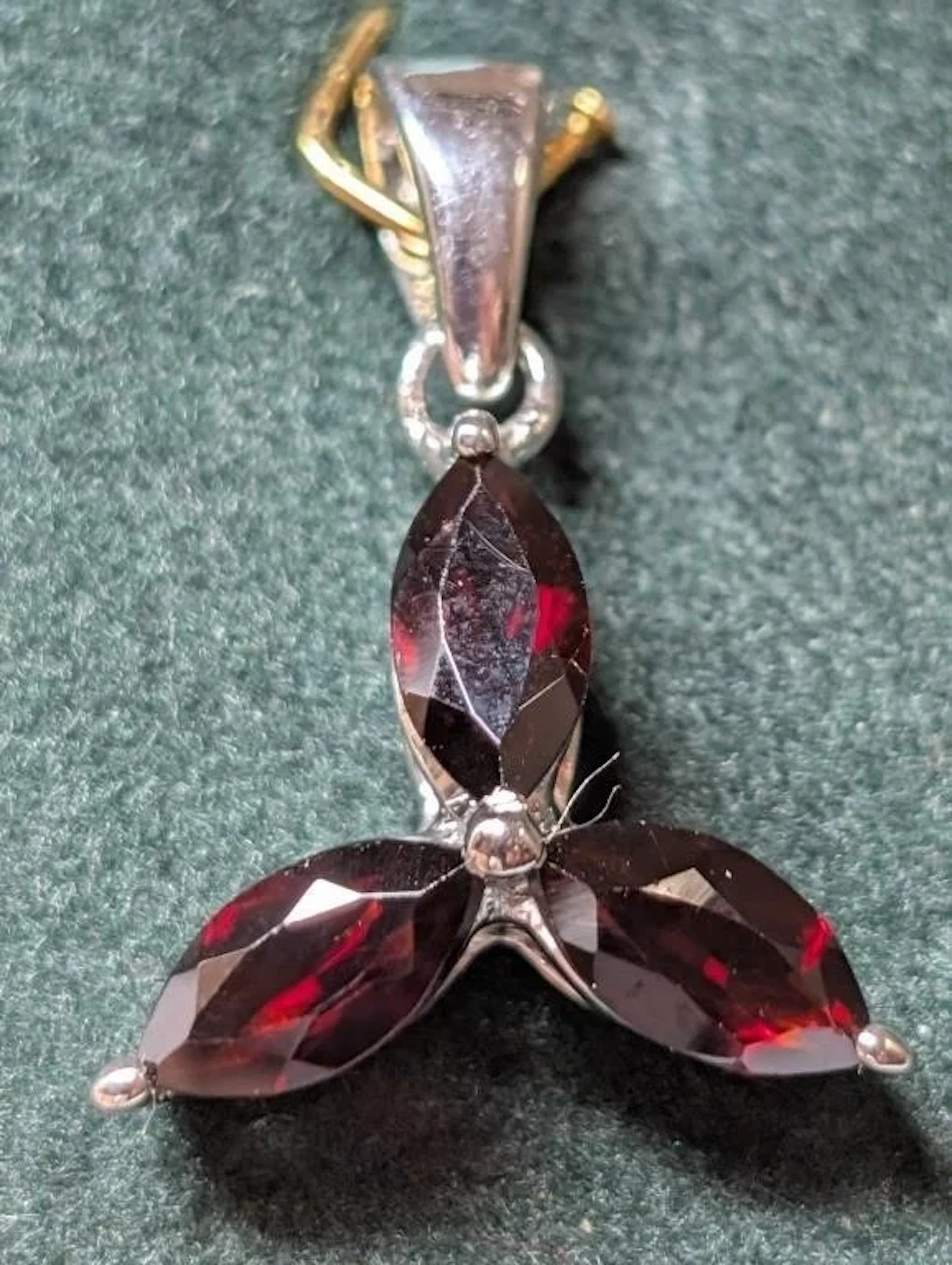 $50, SilverGarnetPendant, appraised/retail value $