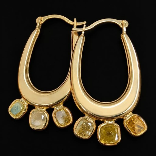 $4490, 10k(1.04g), diamond (1.6ct)earring