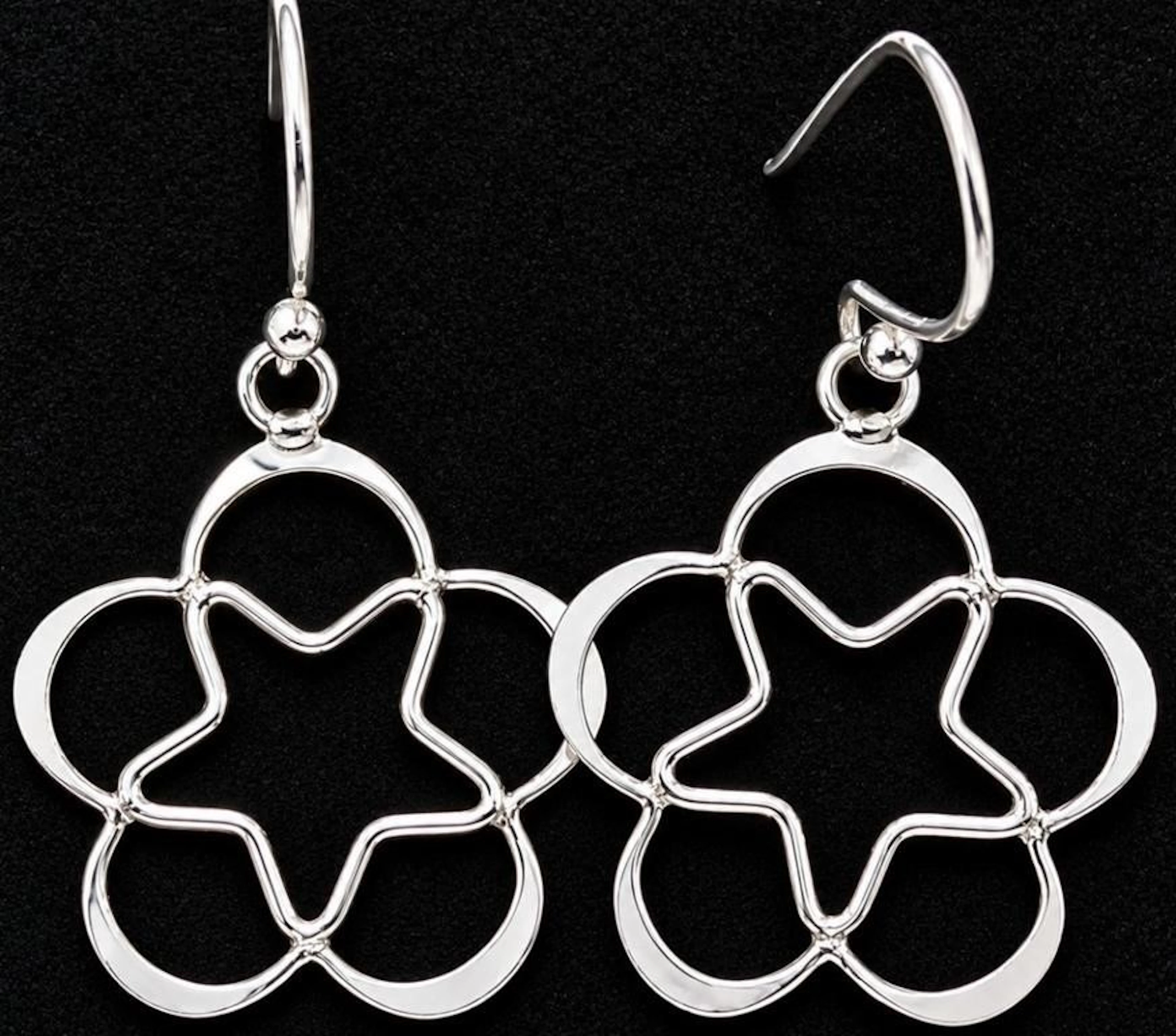 $40, silver flower earring, retail value $40
