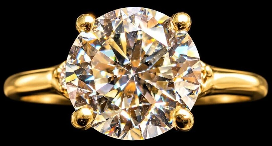 $4800, 10k(2.66g), lab diamond (2.15ct)ring, size