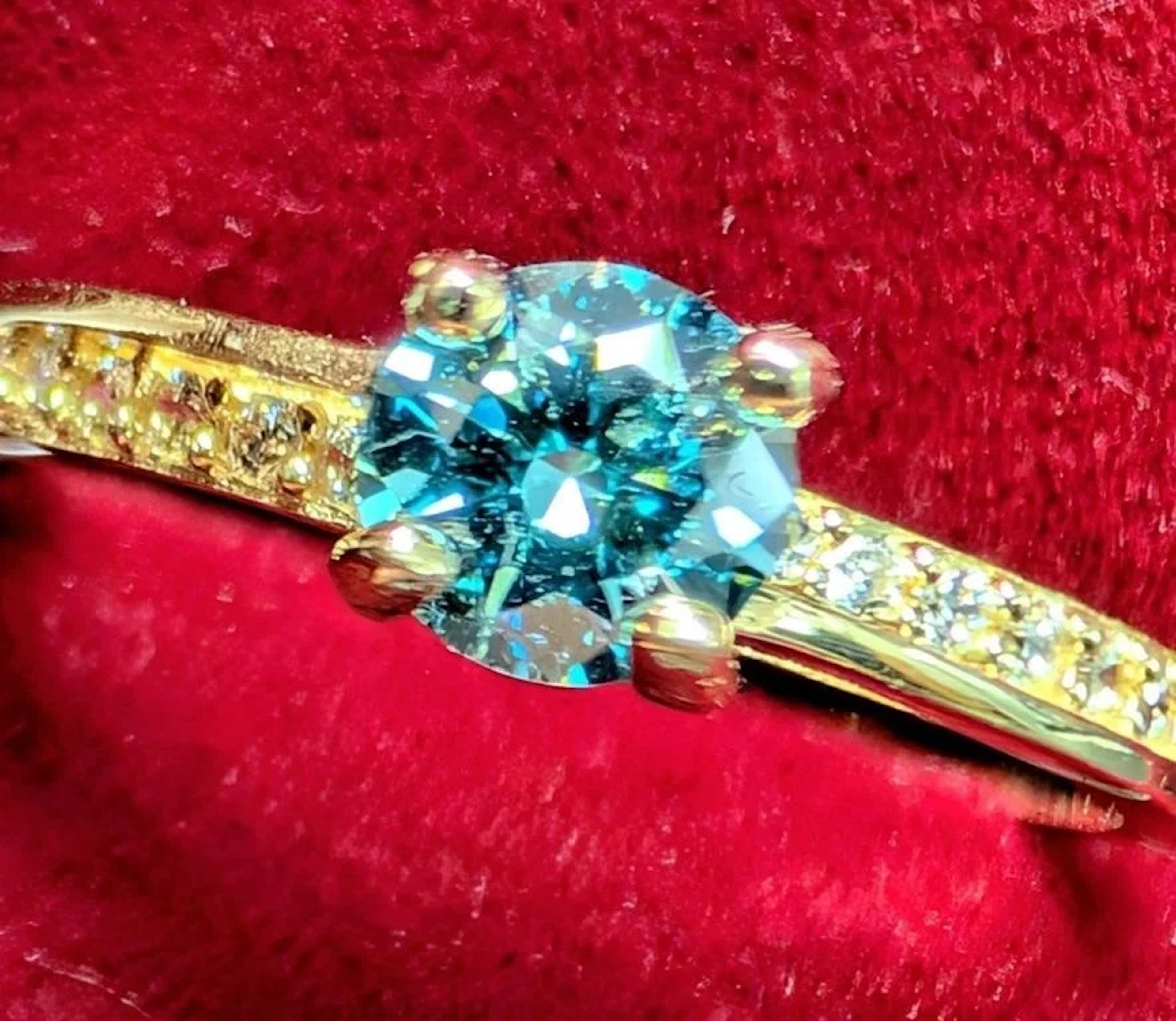 $2100, 10k(1.3g), lab diamond (0.4ct)ring, size 7