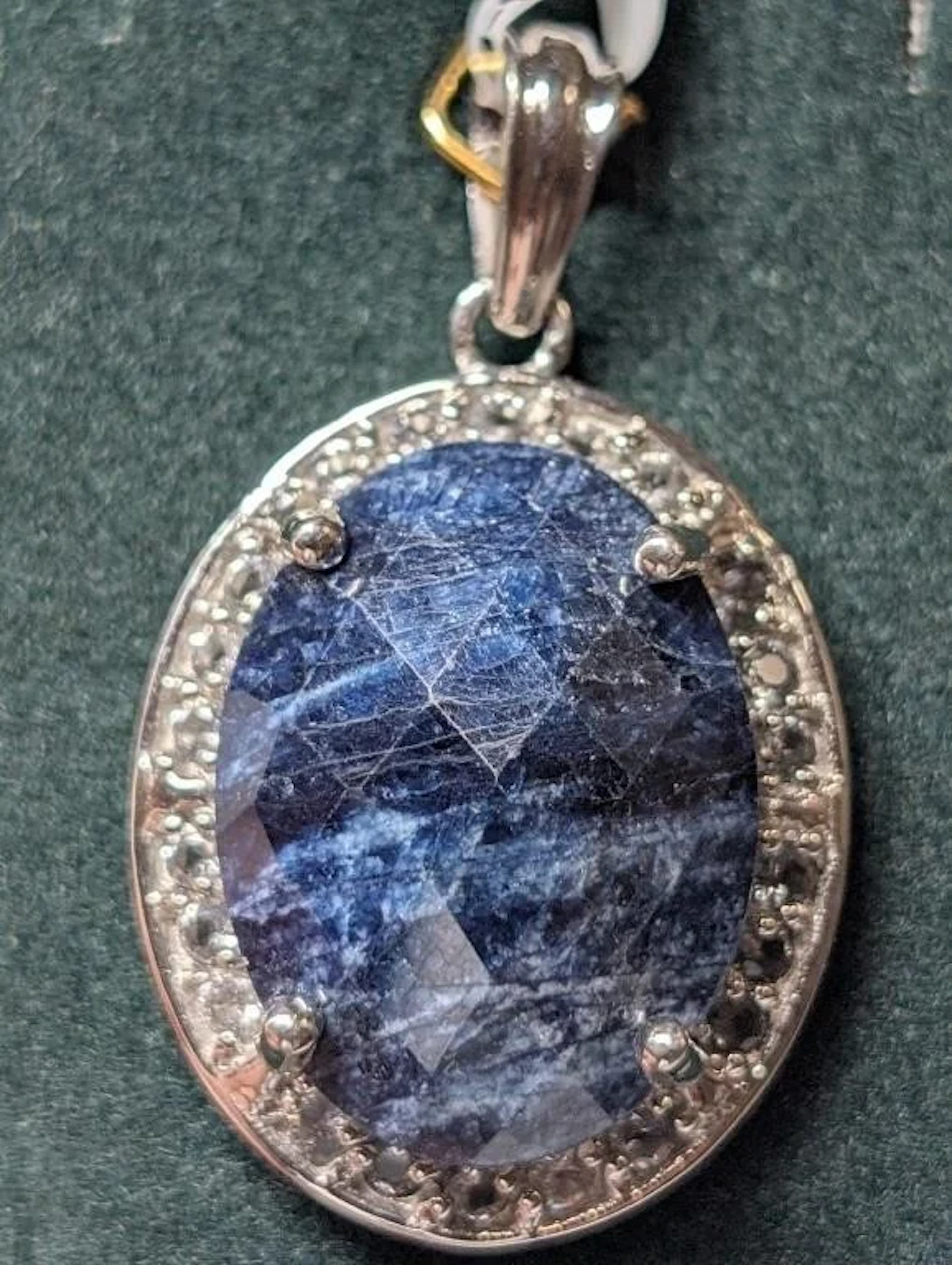 $195, Silver(7.79g), Dyed Sapphire&Topaz (16.4ct)P