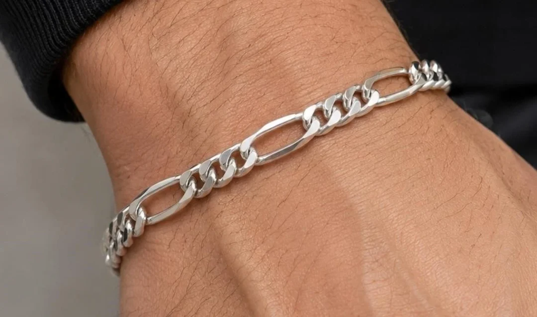 $200, silver(7.5g), men's italian bracelet 8", r