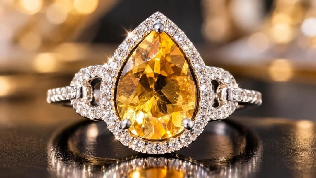 $65, Silver(2.57g), Citrine&czRing, size 7, apprai
