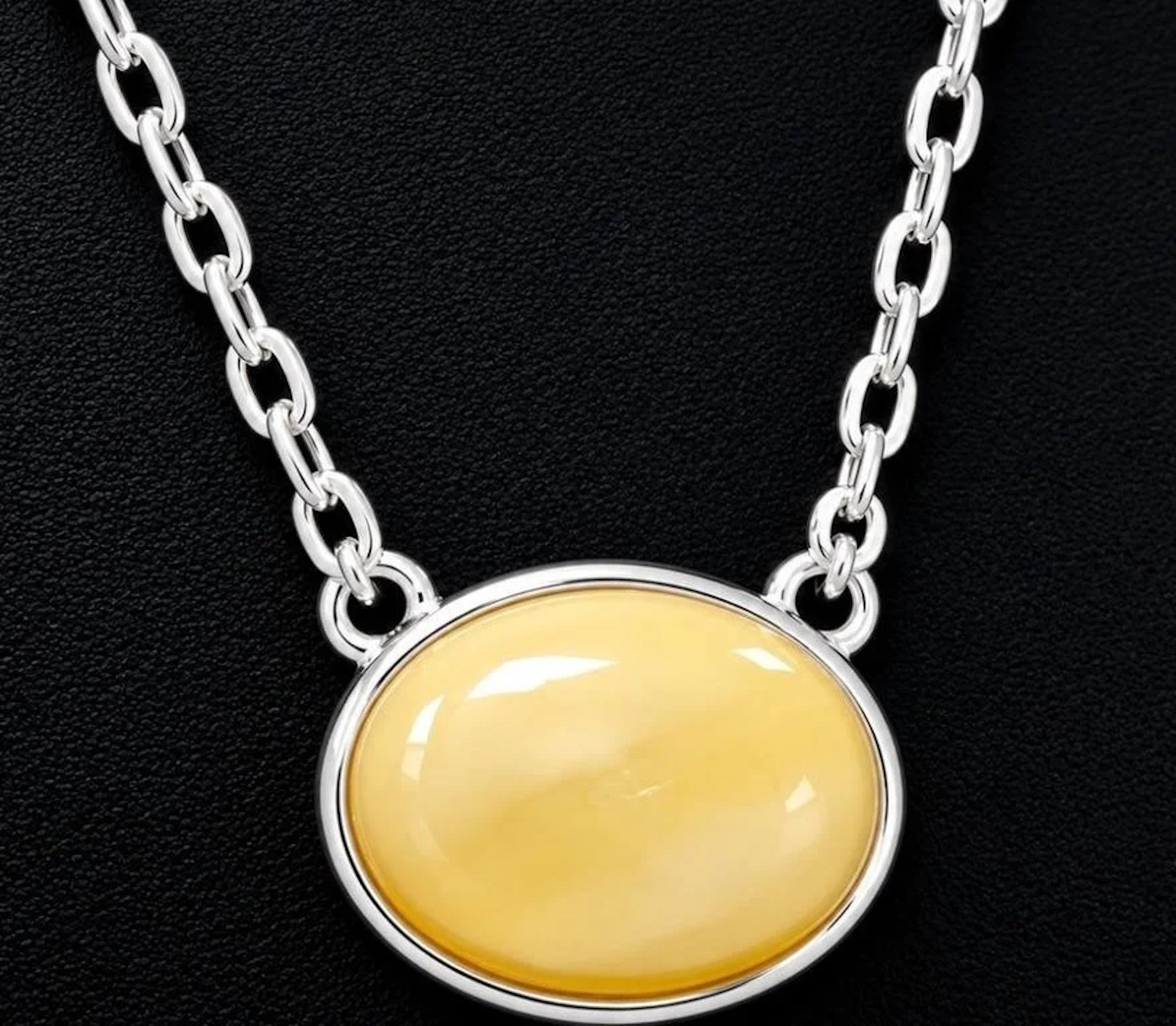 $100, silver baltic amber necklace 16", MSRP $100