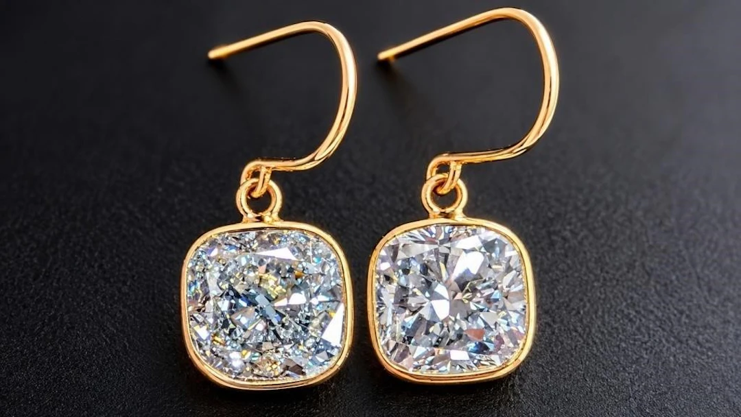 $3600, 10k lab diamond (3.4ct) earring, retail va