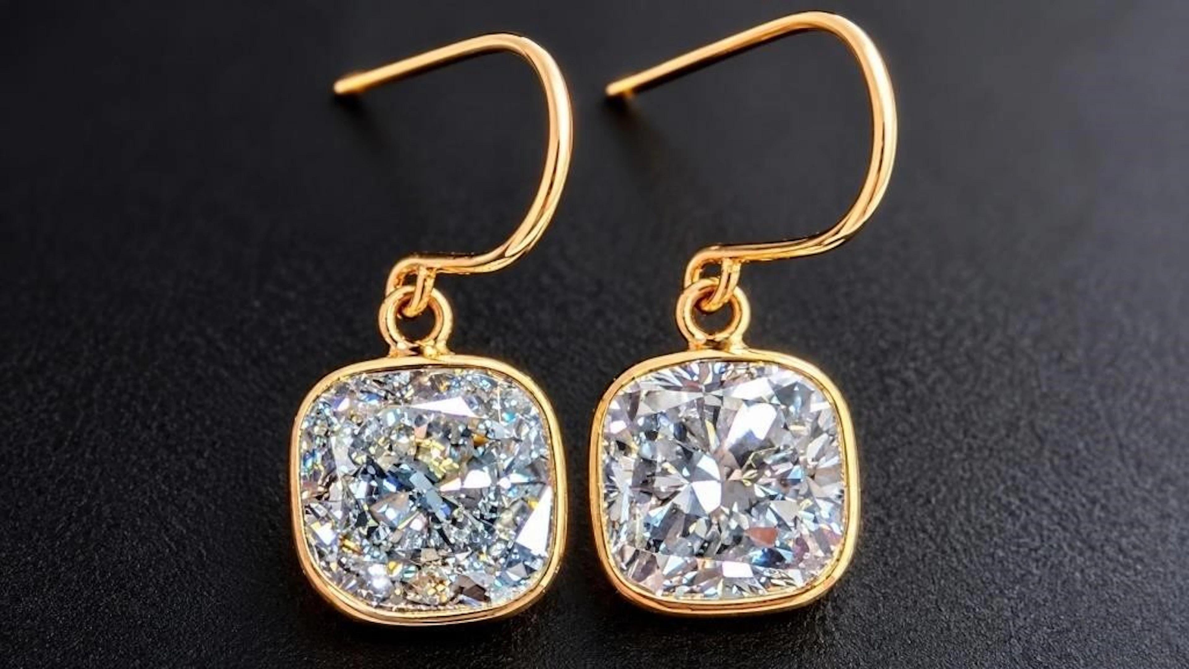 $3600, 10k lab diamond (3.4ct) earring, retail va