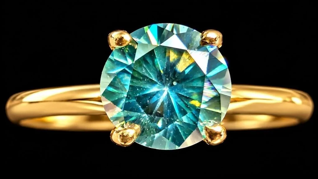 $1405, 10k(1.13g), moissanite (0.75ct)ring, size 6