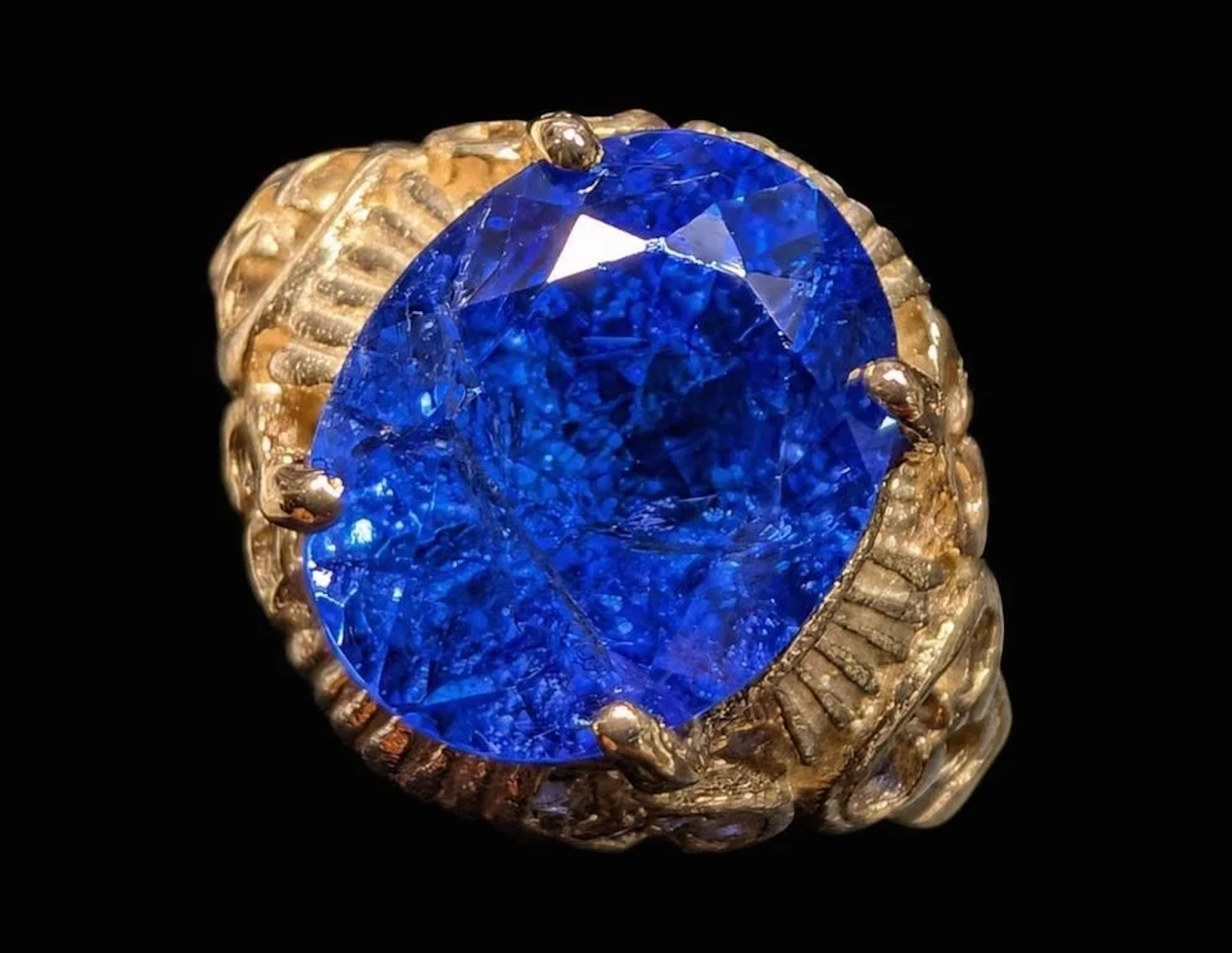 $3430, 10k(3.2g), tanzanite (3.5ct)ring, size 5.5