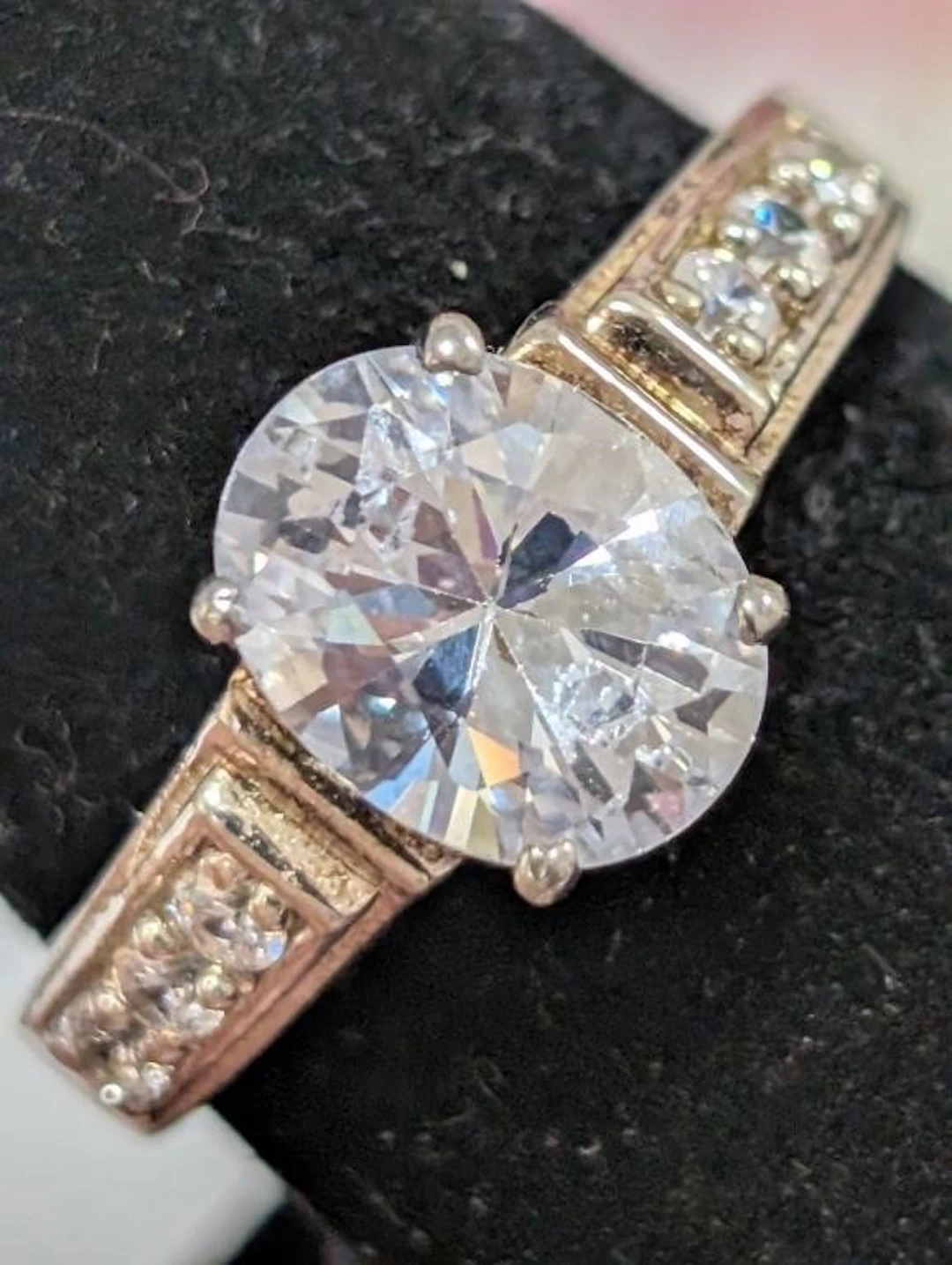 $100, Silver(3.77g), CZRing, size 8, appraised/ret