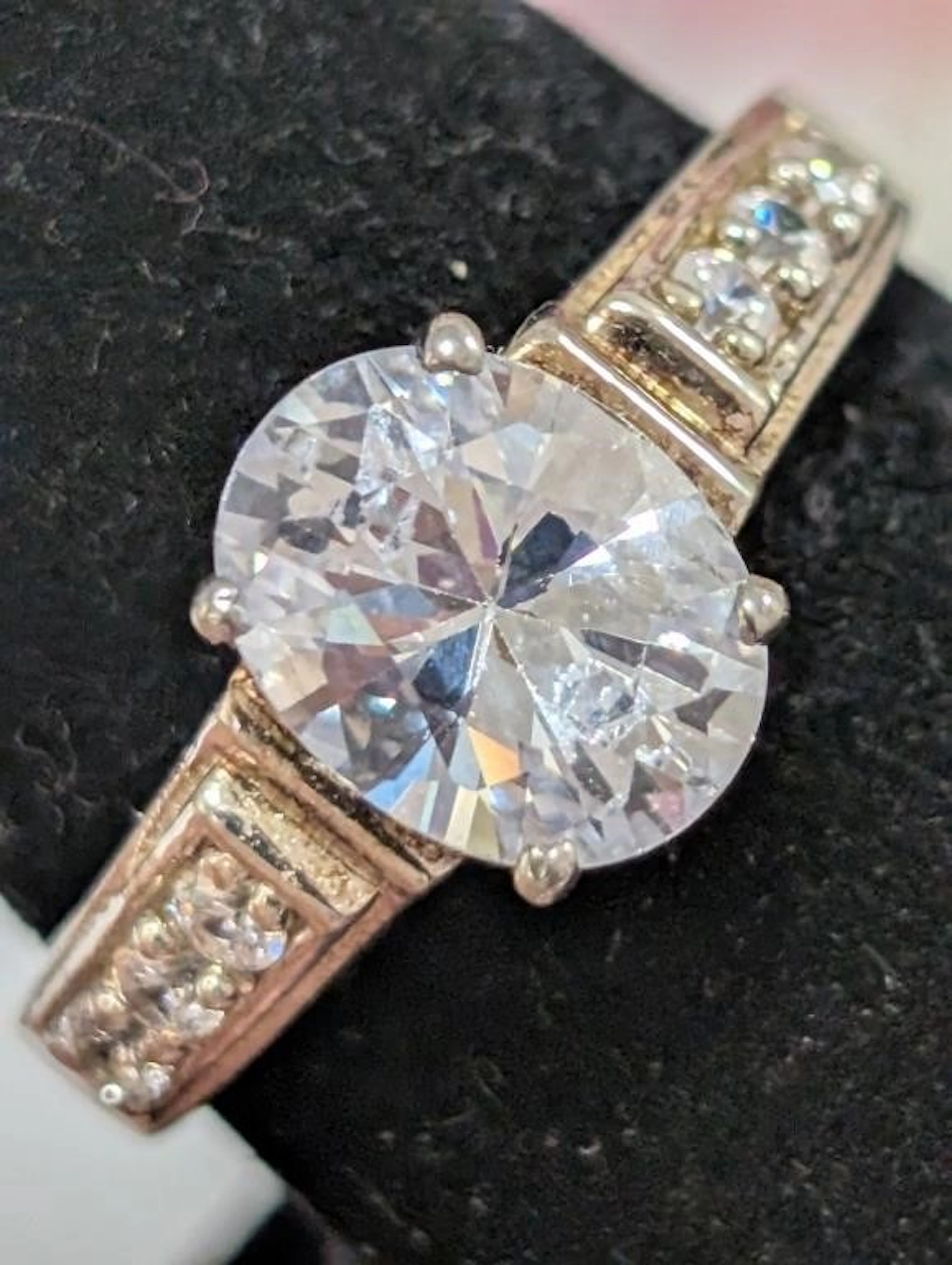 $100, Silver(3.77g), CZRing, size 8, appraised/ret