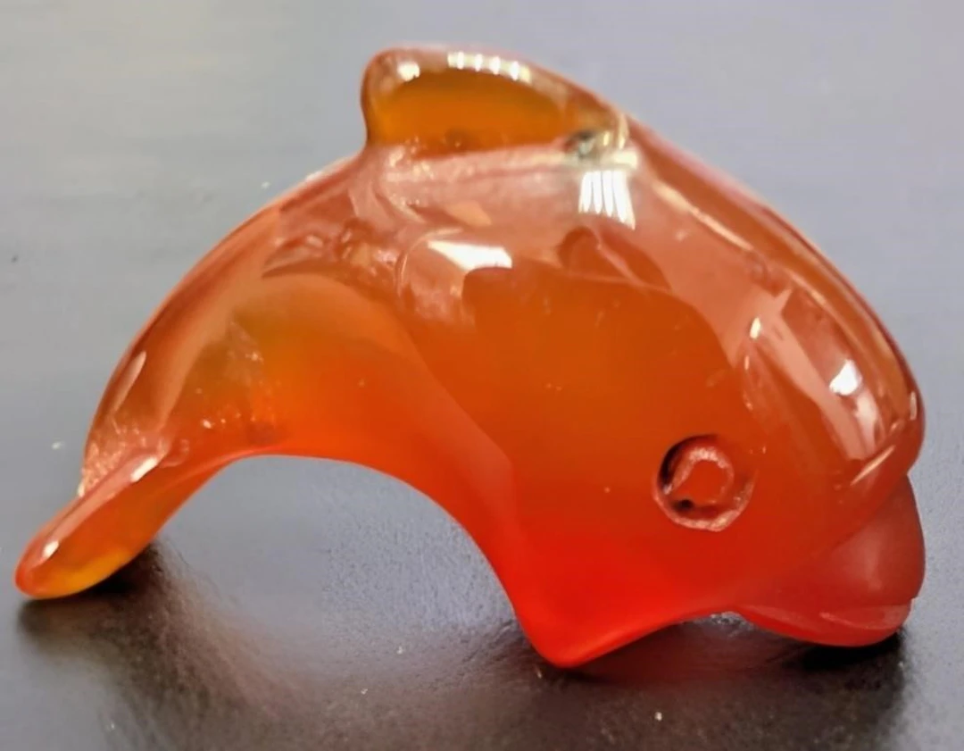 $60, genuine carved carnelian gemstone , retail v