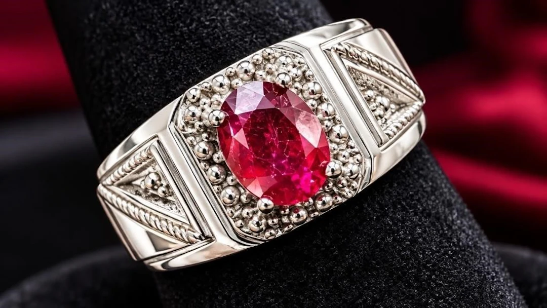 $140, Silver(4.7g), Ruby (1ct)Ring, size 7, apprai