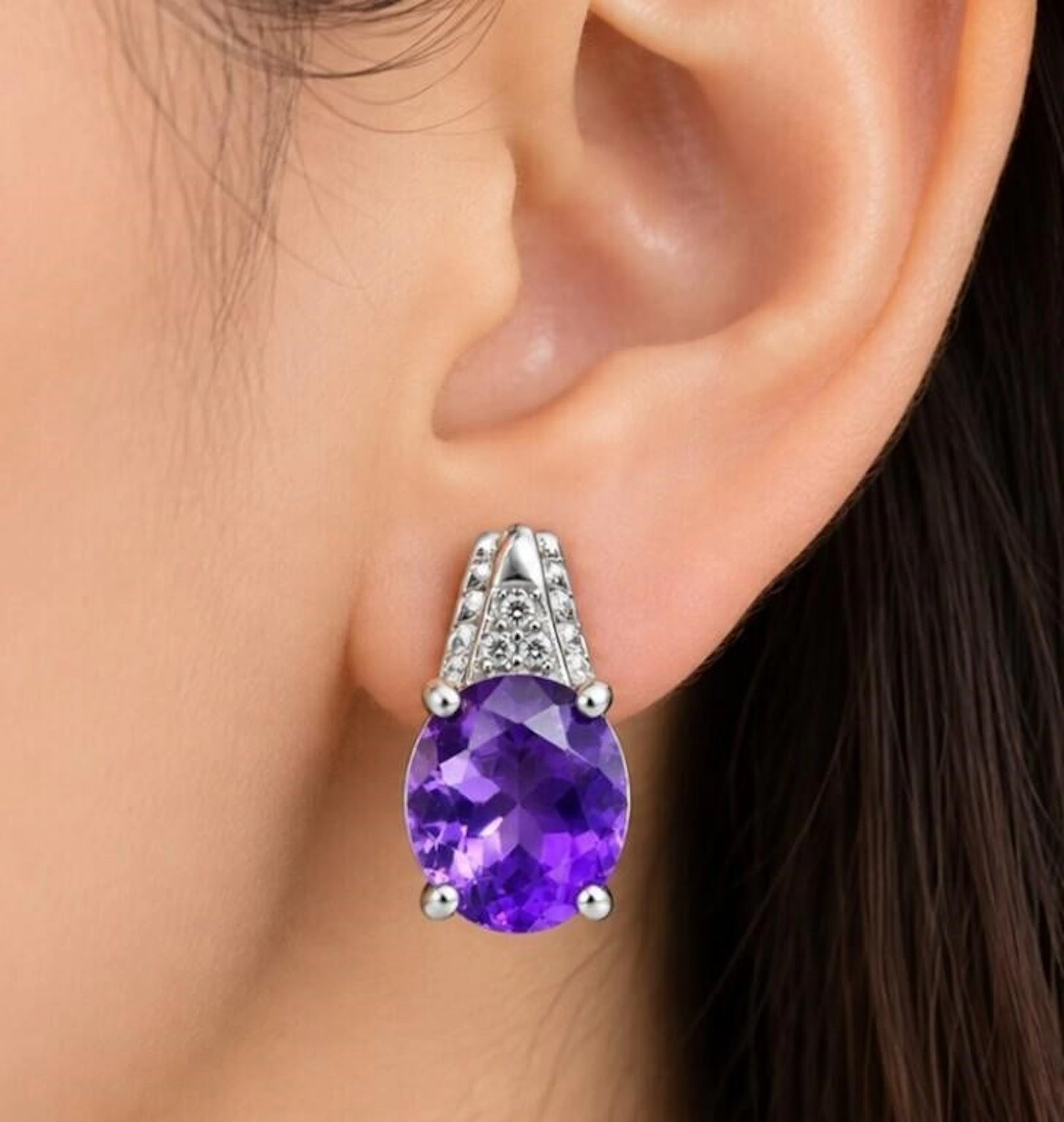 $320, silver(3.46g), amethyst (app2ct)earring, r