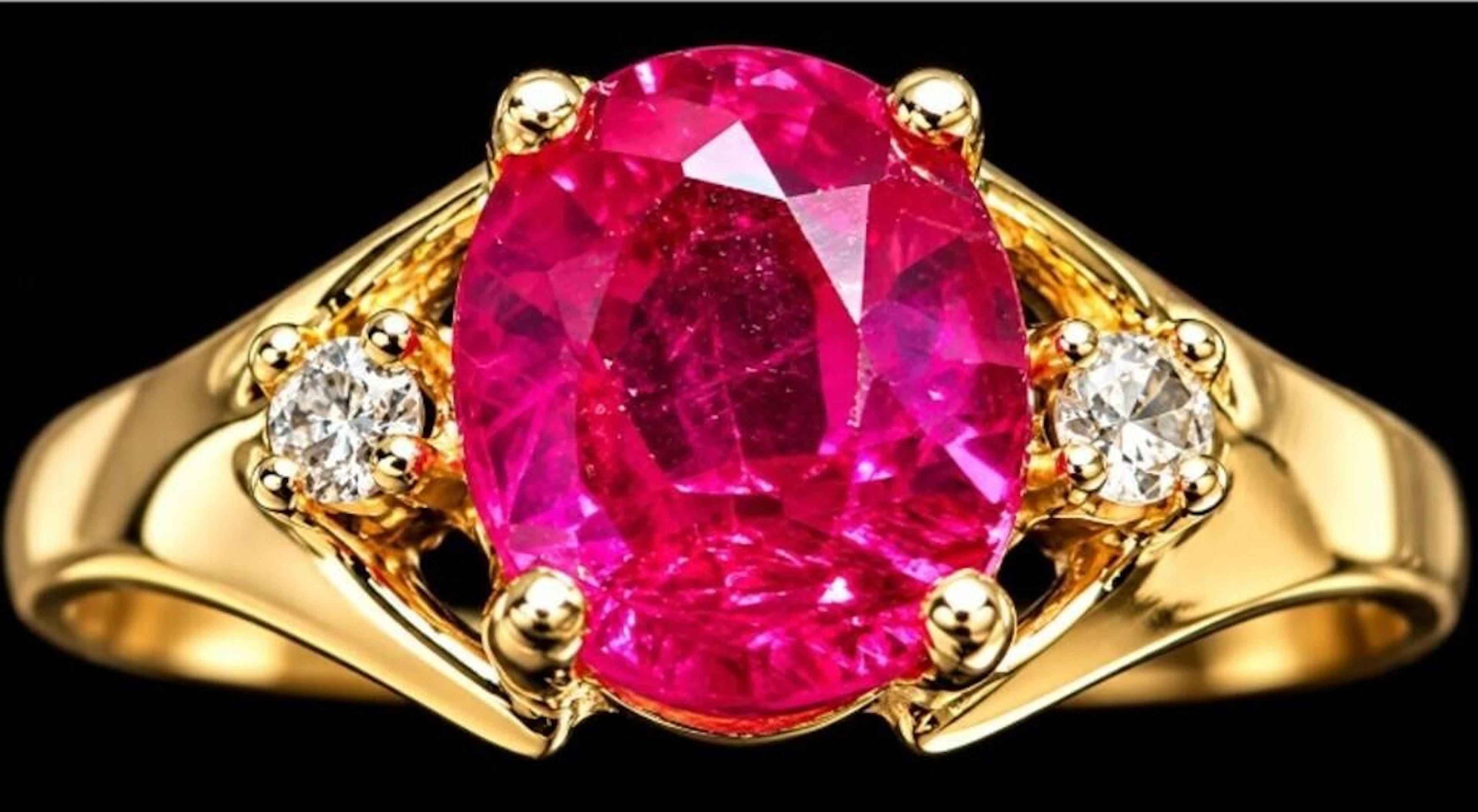 $1800, 10k(1.4g), ruby (0.6ct), diamond (0.02ct)ri